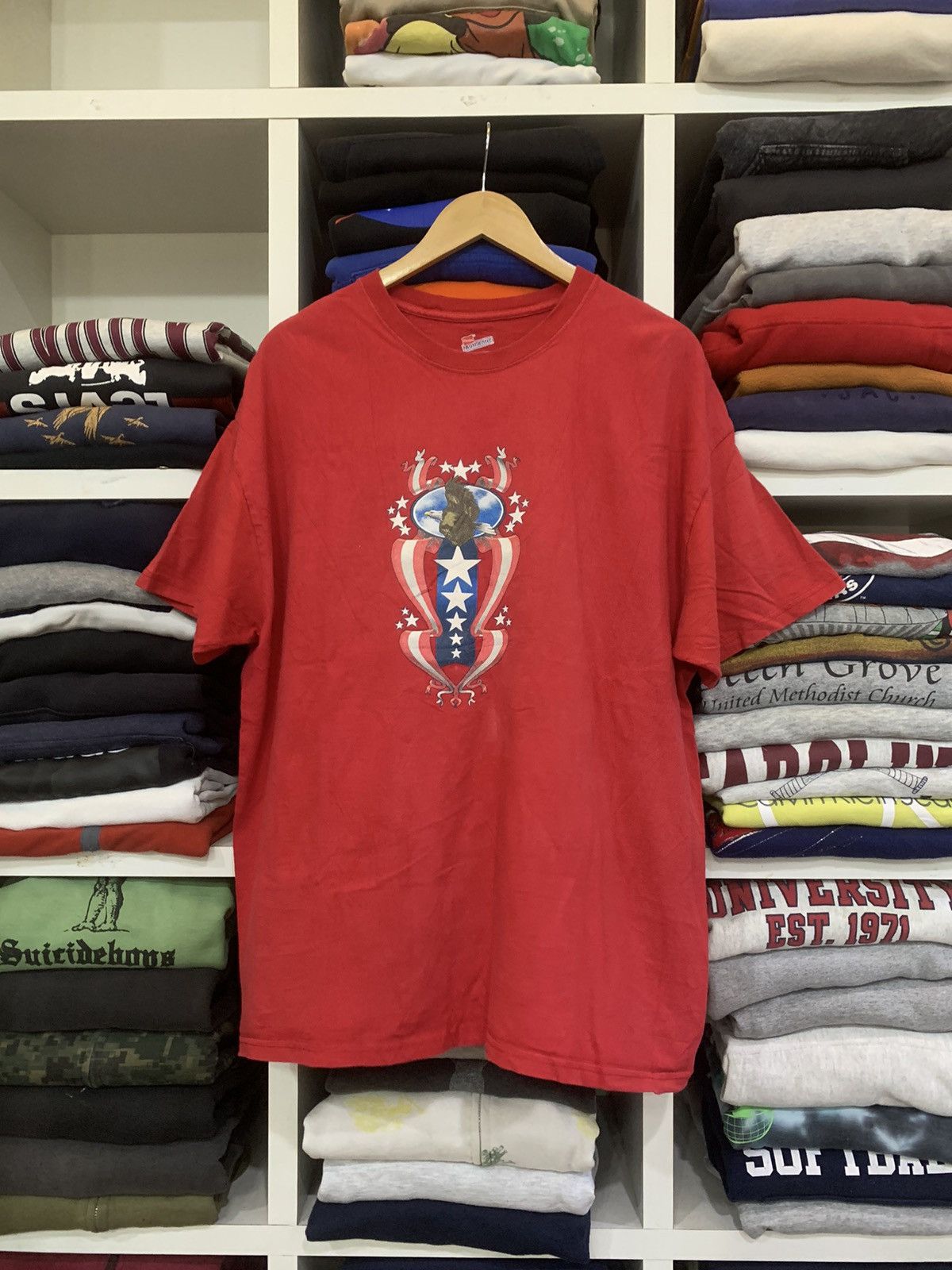 image of The Eagles x Vintage Usa Eagle Tee in Red, Men's (Size XL)