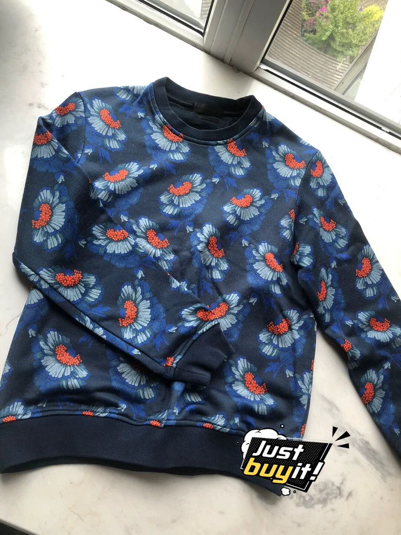 Alexander McQueen Alexander McQueen Floral Print Sweatshirt- DMC Size US S / EU 44-46 / 1 - 1 Thumbnail