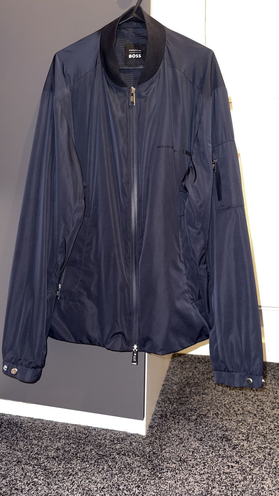 Veste Bomber Nylon Porsche Design Pour Homme - Gris, Taille M (50), Neuve Avec étiquettes
