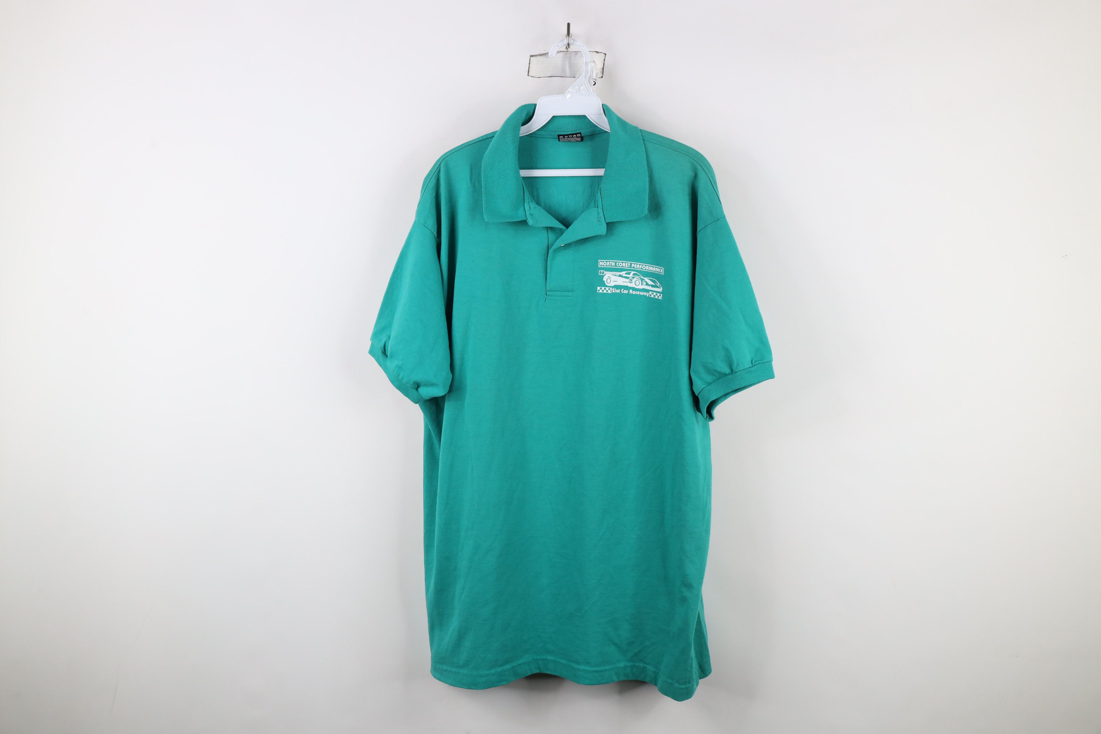 Vintage Vintage 90s Coast Performance Slot Car Raceway Polo Teal USA Size US XL / EU 56 / 4 - 1 Thumbnail