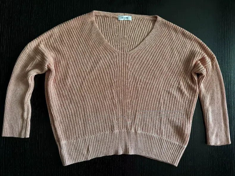 Other HELMUT LANG Knitted Short Sleeve Top - Dark Orange Pink Size M / US 6-8 / IT 42-44 - 2 Thumbnail