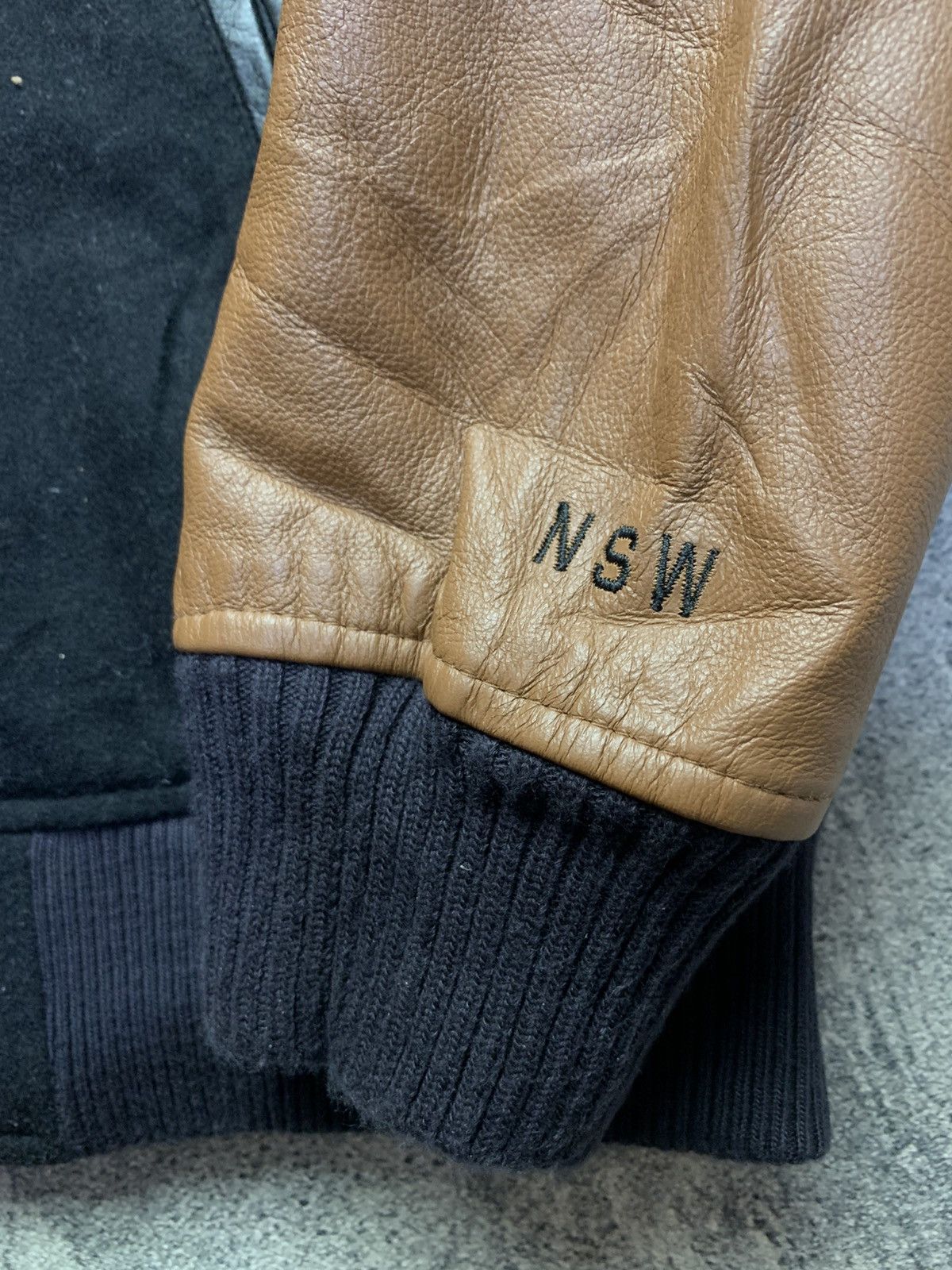 Nike SOLD🐍 Nike NSW Destroyer Leather Wool Varsity Bomber Jacket Size US M / EU 48-50 / 2 - 4 Thumbnail