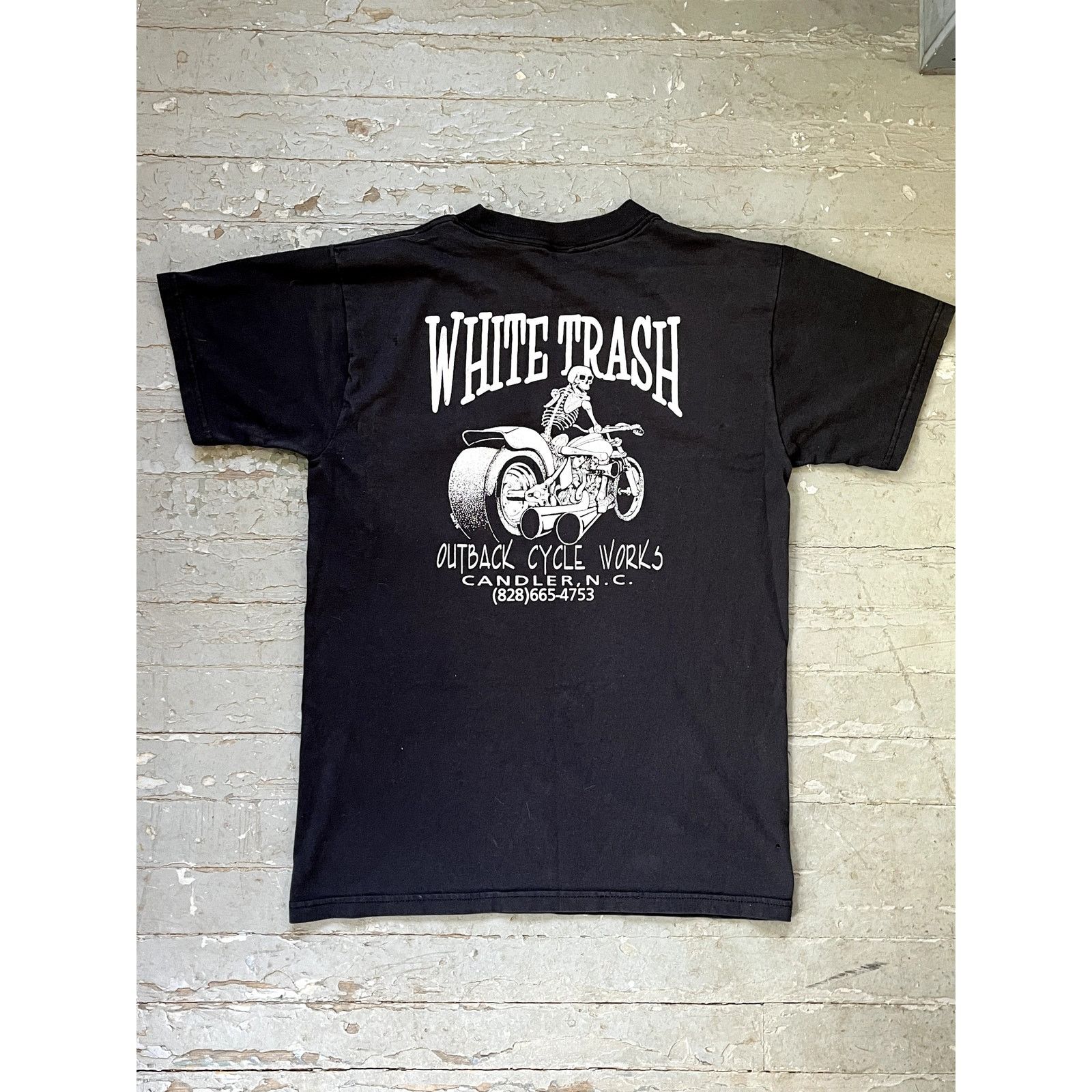 Vintage White Trash Vintage Motorcycle Shirt Size US M / EU 48-50 / 2 - 1 Thumbnail