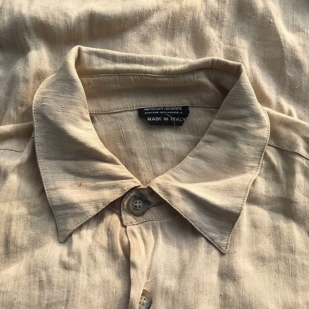 Armani × Giorgio Armani × Vintage Vintage Giorgio Armani Collezioni Men’s Shirt Size L Turquoi Size US M / EU 48-50 / 2 - 10 Thumbnail