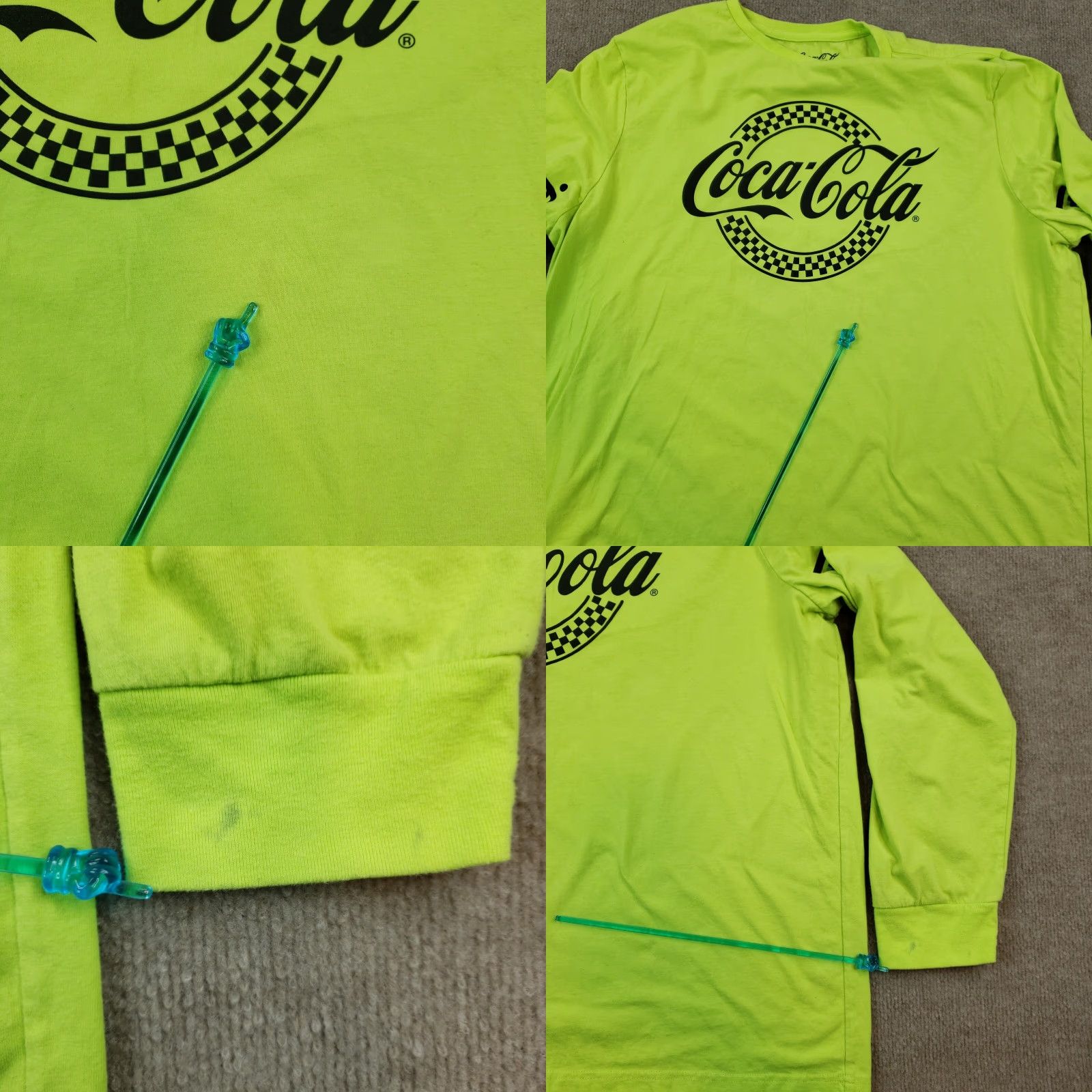 Vintage Coca Cola Long Sleeve Crew Neck Shirt Mens 2XL Yellow Cotton Casual Size US XXL / EU 58 / 5 - 8 Thumbnail