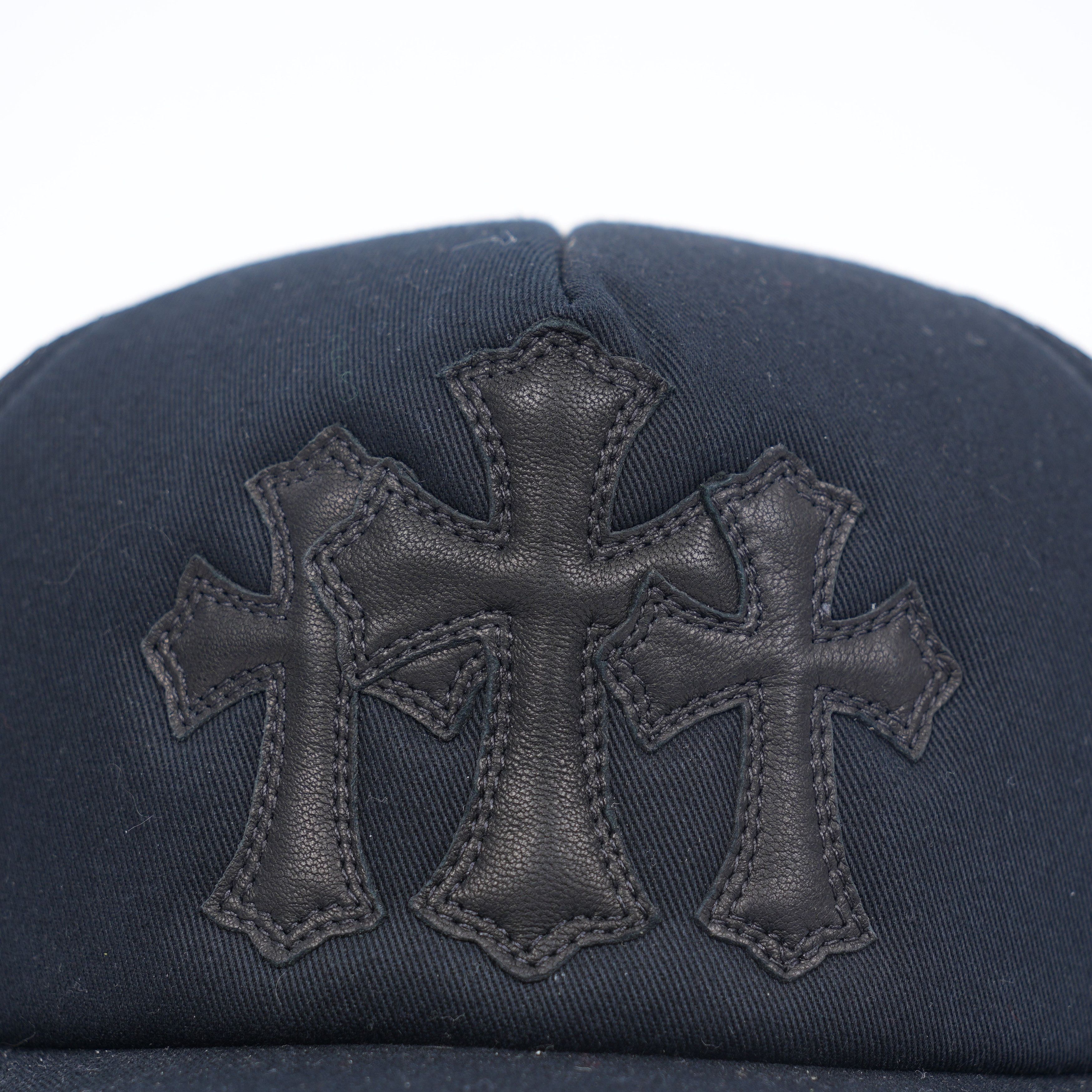 Chrome Hearts BLACK ON BLACK CEMETERY TRIPLE CROSS HAT Size ONE SIZE - 3 Thumbnail