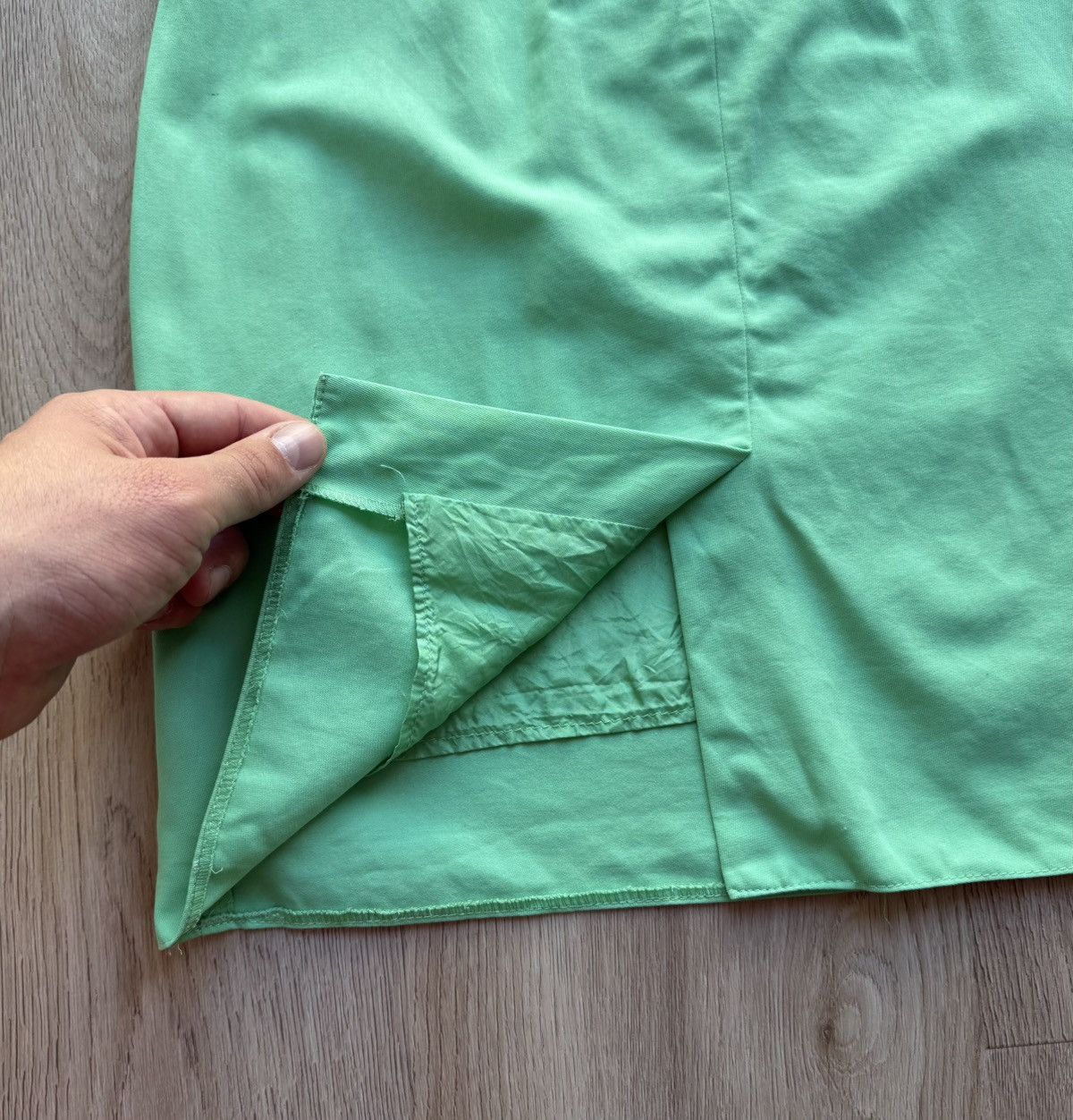 Escada Vintage Escada Green Cotton Midi Skirt Size 36" / US 14 / IT 50 - 6 Thumbnail