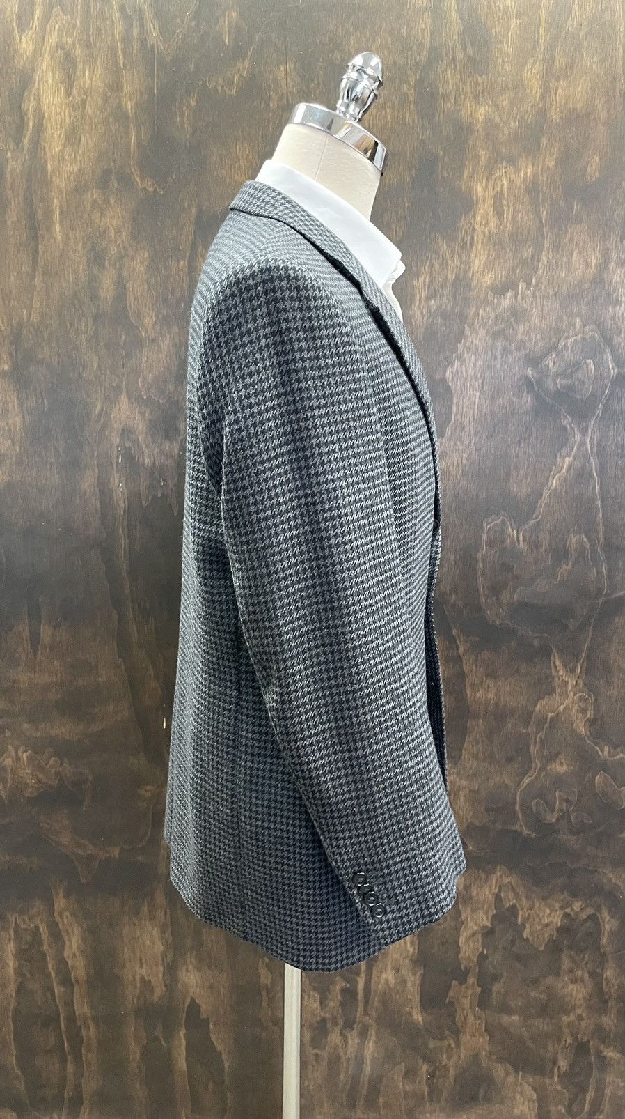 Ermenegildo Zegna × Vintage Houndstooth Check Wool Jacket Size 40R - 5 Thumbnail