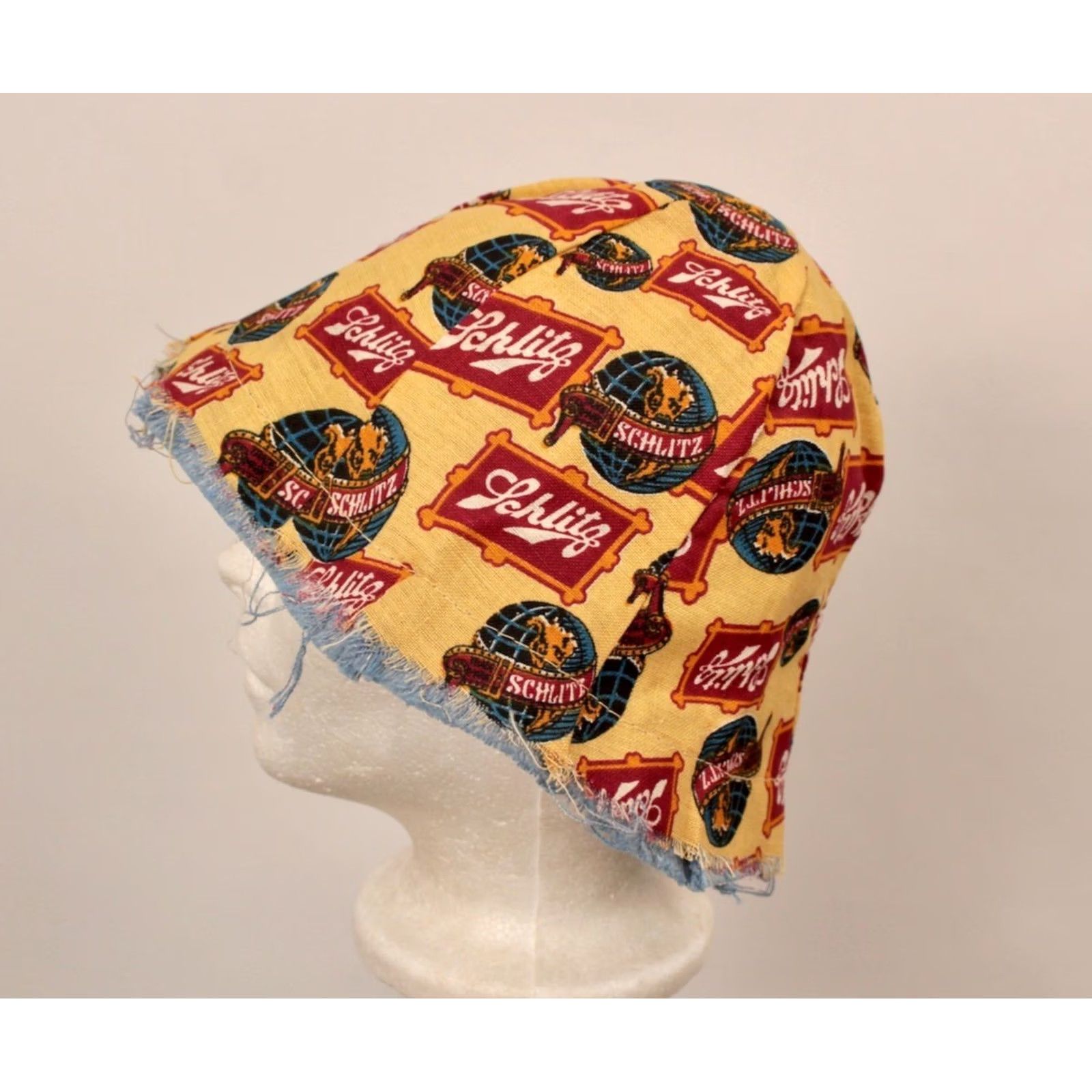 Vintage VINTAGE 60s Schlitz Bucket Hat Advertisement Beer Yellow Mens Size ONE SIZE - 3 Thumbnail