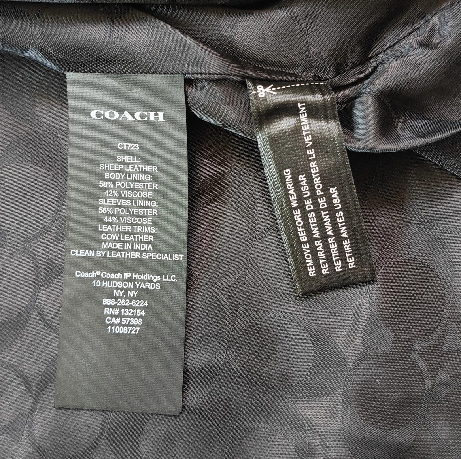 Coach Coach Leather Jacket FTP 5060 Size US XS / EU 42 / 0 - 8 Thumbnail