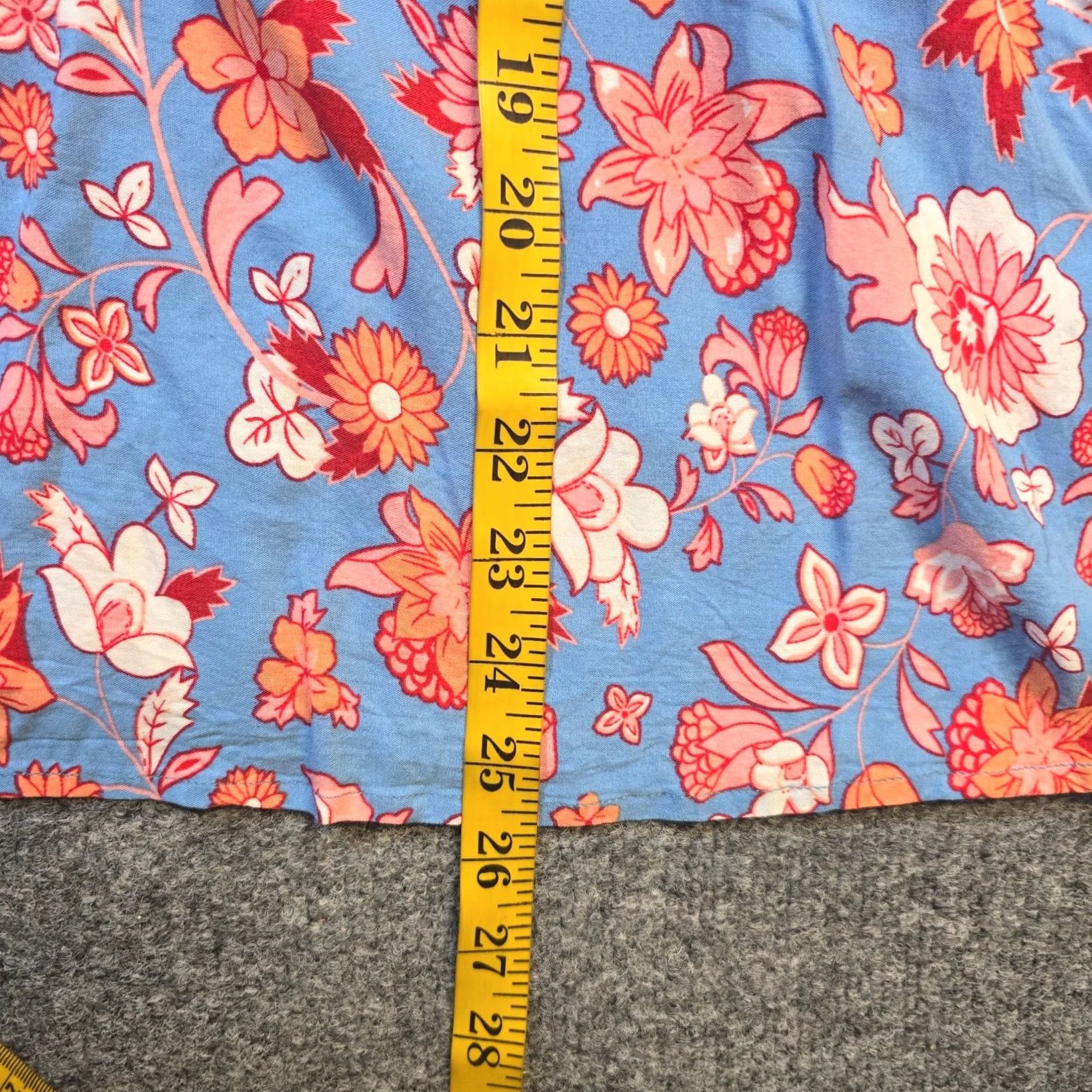 Vintage Suzanne Betro Top Womens 2X Blue Pink Floral Peasant Long Sleeve Casual V-Neck Blouse Size XXL / US 16-18 / IT 52-54 - 6 Thumbnail