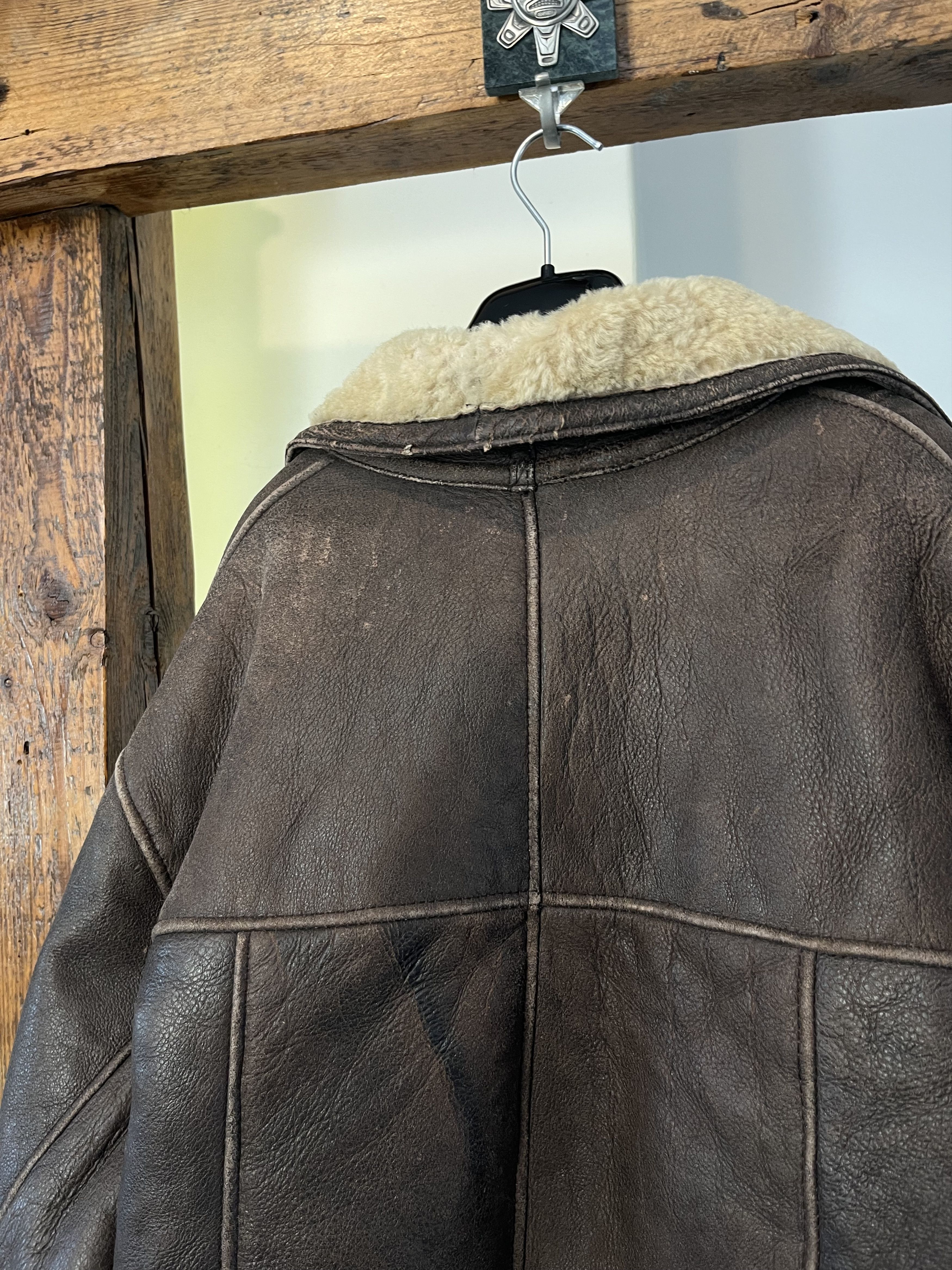 Other Vintage 80s Real Leather Wool Military Heavy B 3 Jacket Size US M / EU 48-50 / 2 - 7 Thumbnail