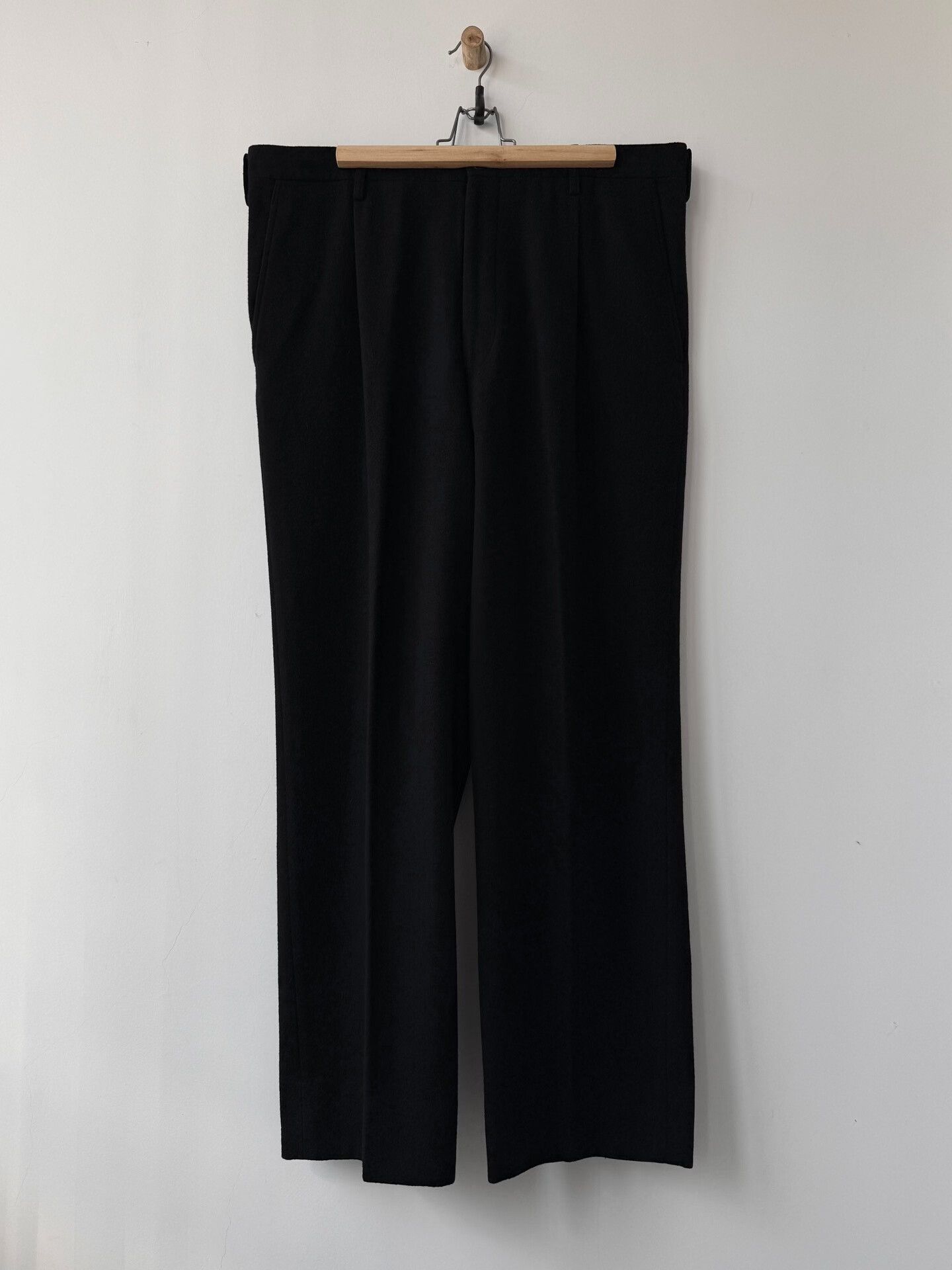 Yohji Yamamoto black wool wide-leg trousers by yohji yamamoto Size US 31 - 1 Thumbnail