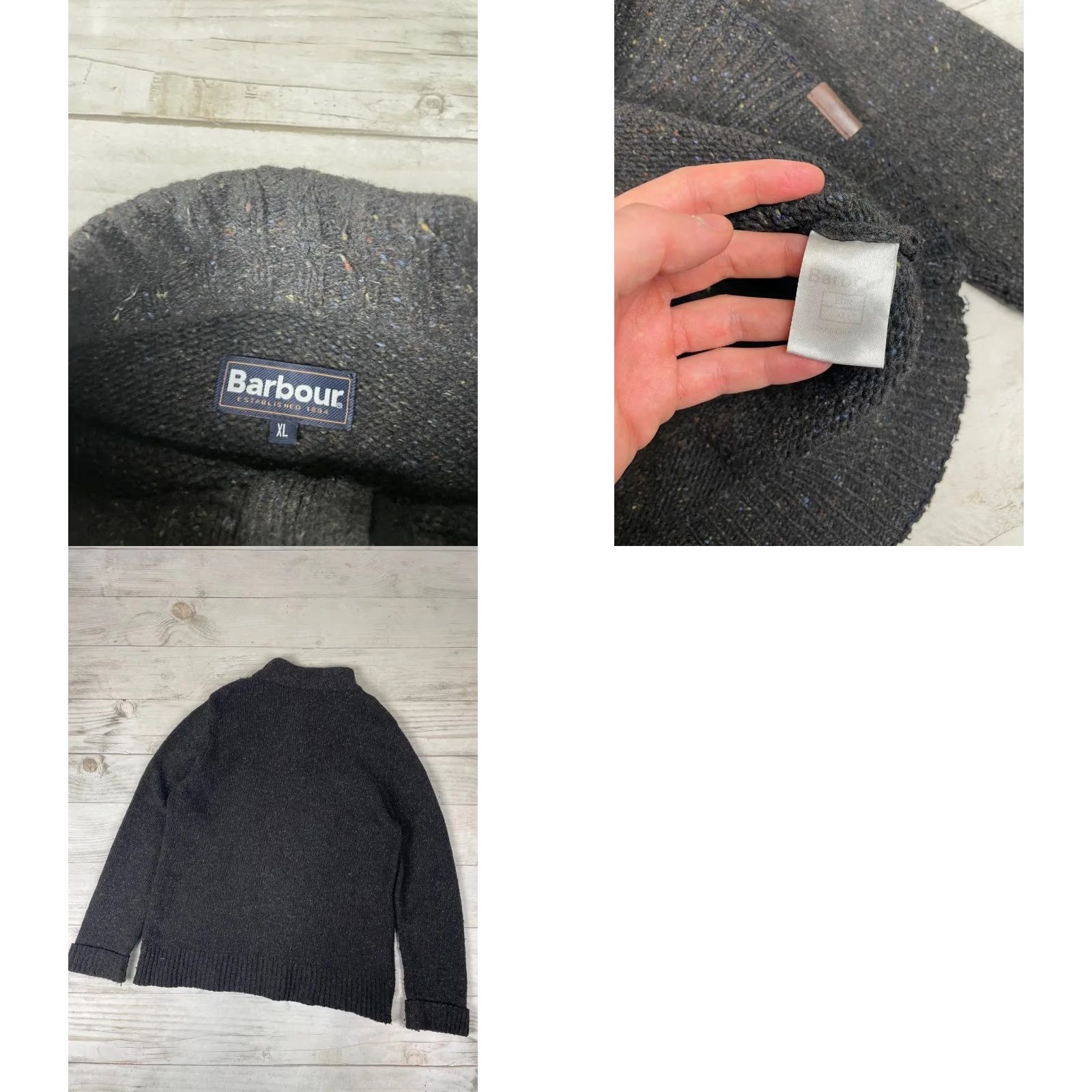 Barbour VINTAGE Barbour Sweater Men XL Black Wool Knit Pullover Size US XL / EU 56 / 4 - 8 Thumbnail