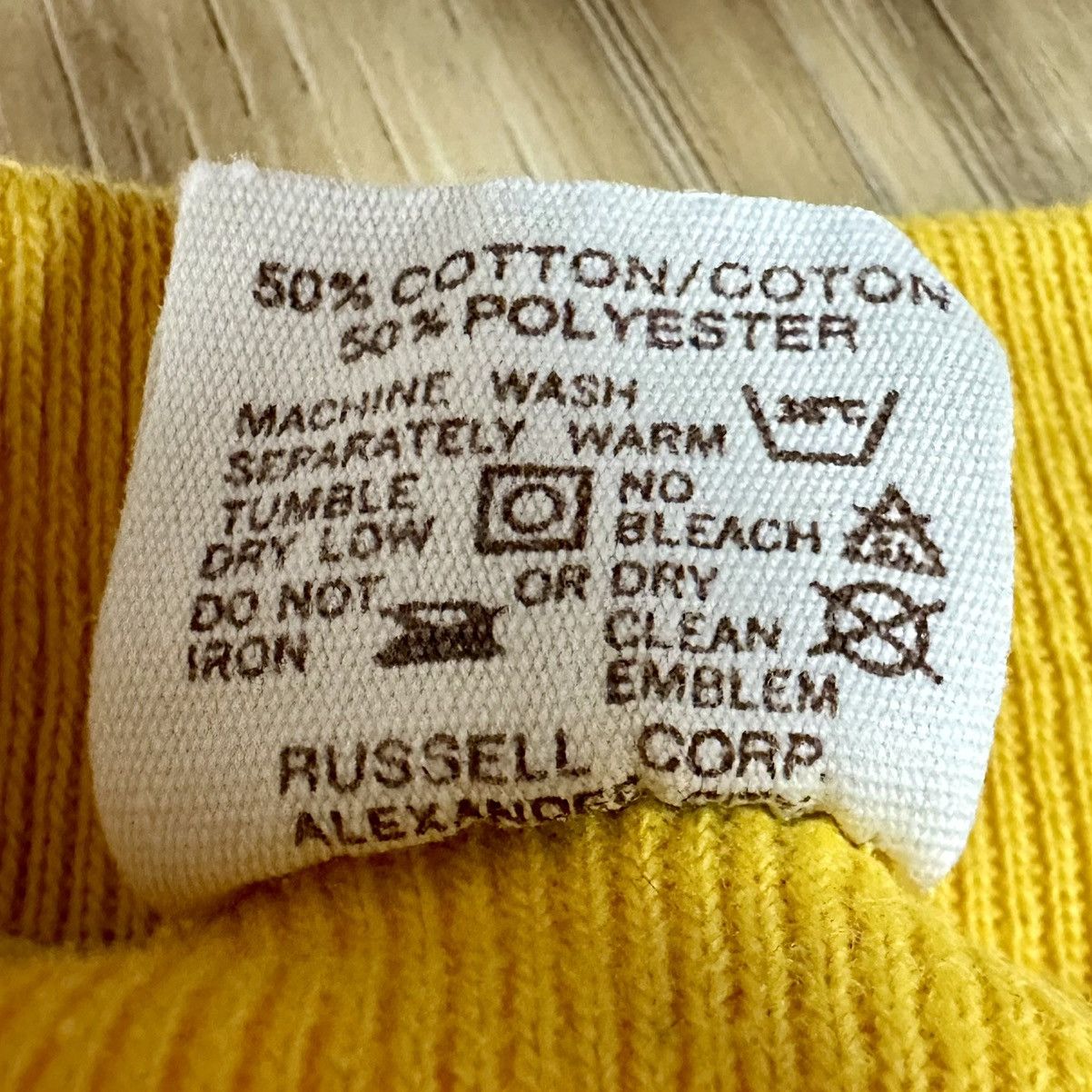 Russell Athletic 70s Russell Athletic Gold Tag Made in USA Distressed Hoodie Size US L / EU 52-54 / 3 - 4 Thumbnail