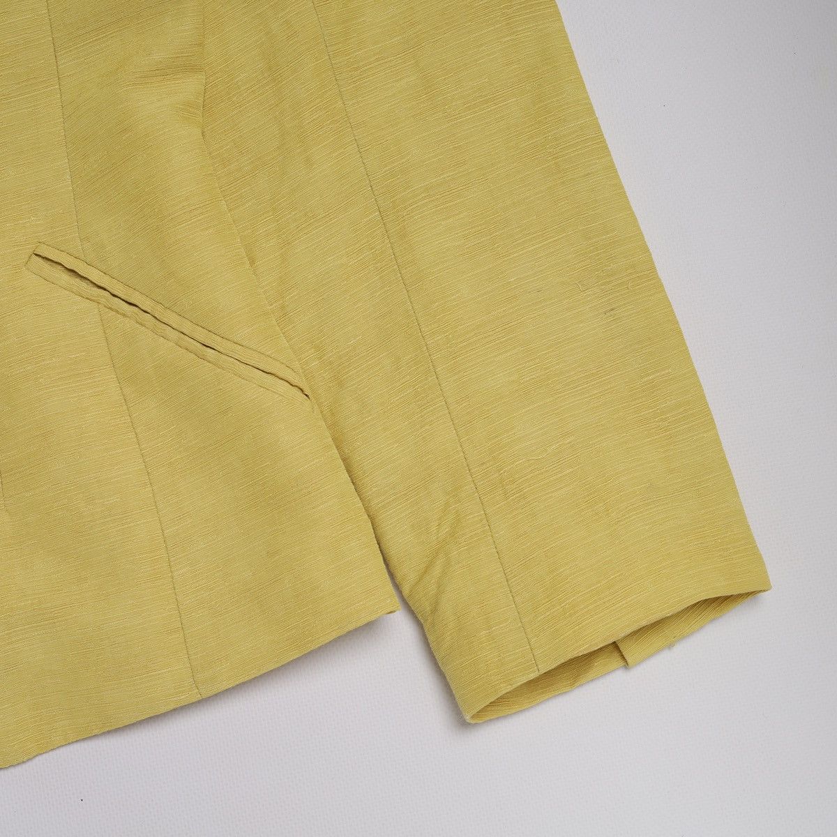 Kenzo Paris Vintage Yellow Blazer Jacket Linen Silk Viscose