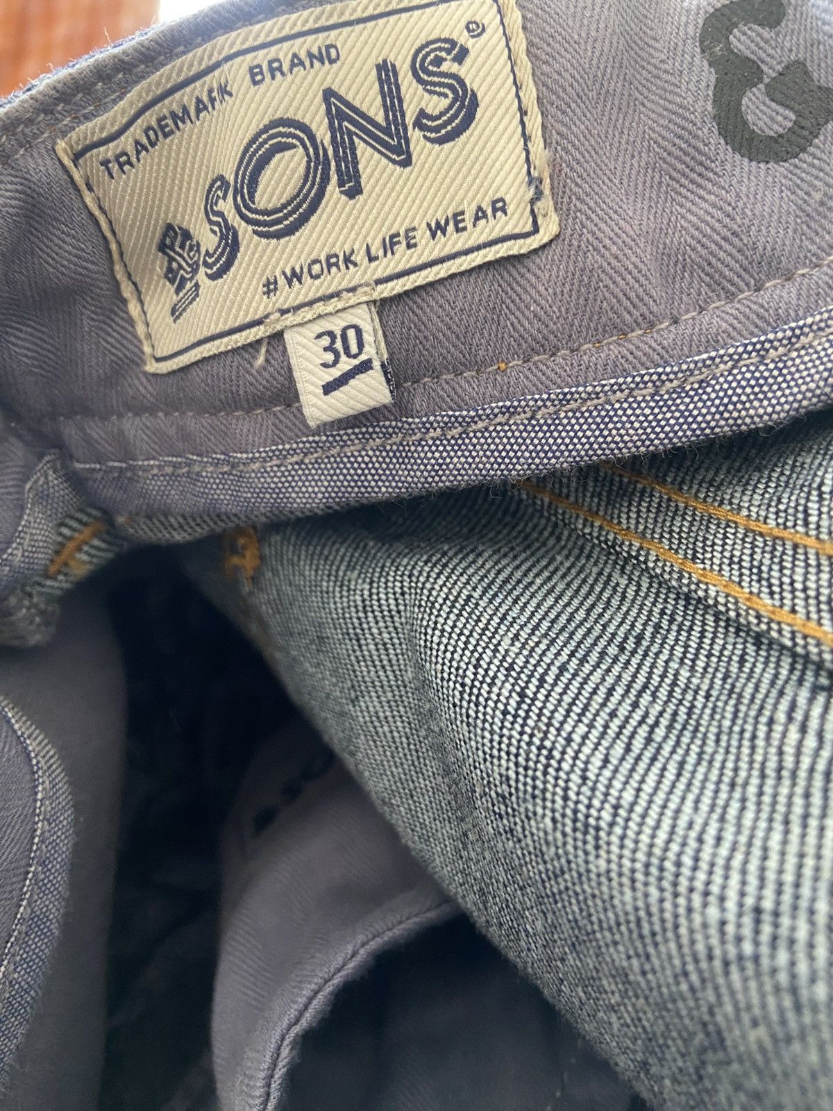 &SONS &SONS The New Frontier 14Oz Selvedge Raw Denim Jeans Size US 30 / EU 46 - 5 Thumbnail