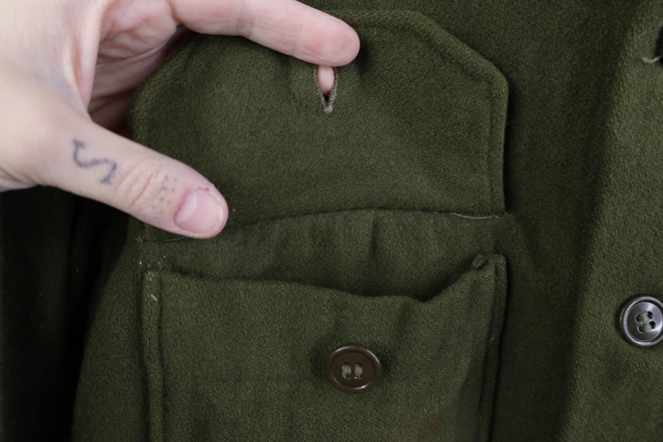 Vintage Vintage 50s Korean War US Army OG 108 Wool Shirt Jacket Size US M / EU 48-50 / 2 - 10 Thumbnail