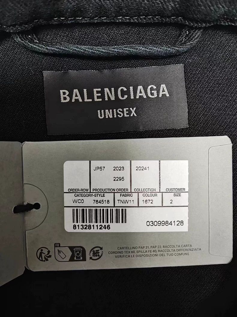 Balenciaga Balenciaga 24fw rivet piercing iron ring denim jacket-2506 Size US M / EU 48-50 / 2 - 4 Thumbnail
