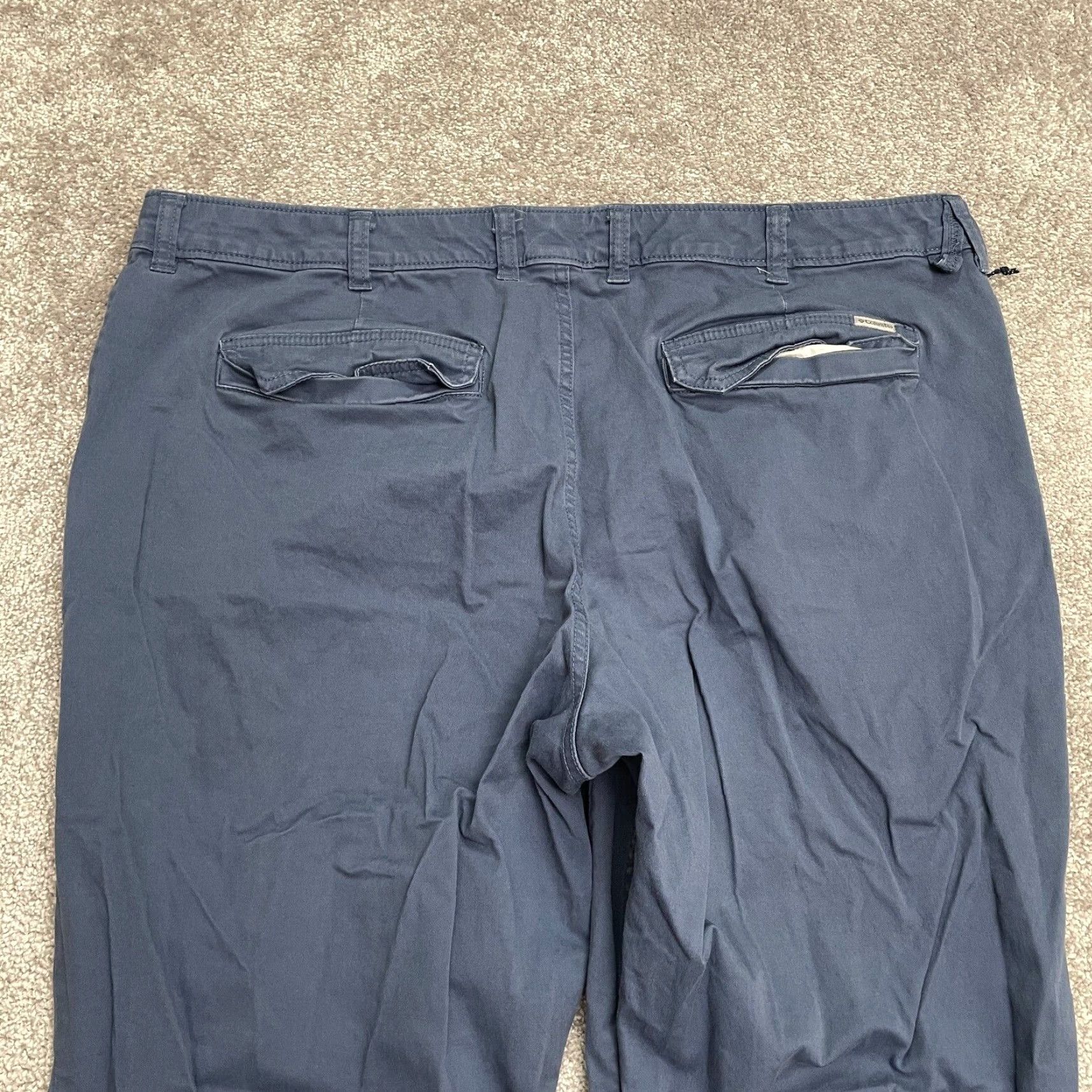 Vintage Columbia ROC Active Fit Pants Mens 40x30 Blue Straight Leg Cotton Outdoor Work Size US 42 / EU 58 - 4 Thumbnail