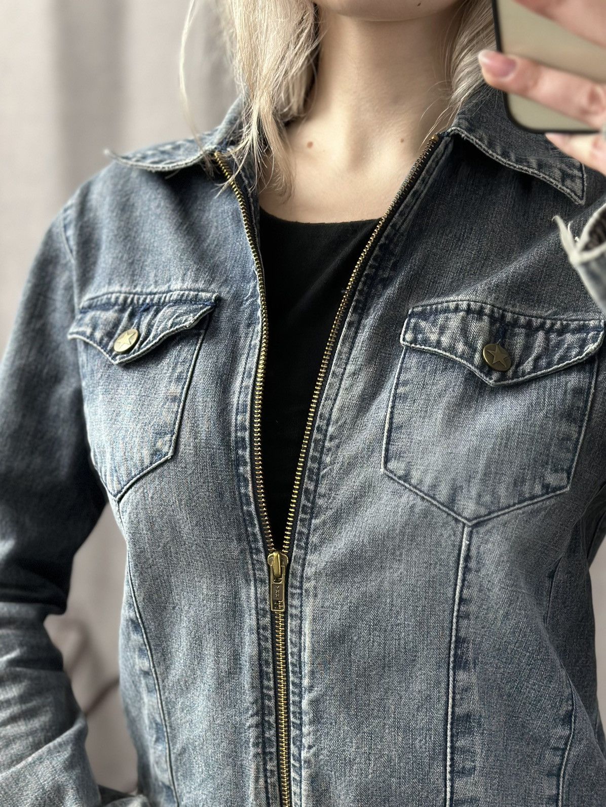 Dolce & Gabbana Vintage Distressed Denim Jacket Opium Archival Clothes Y2k Size M / US 6-8 / IT 42-44 - 3 Thumbnail