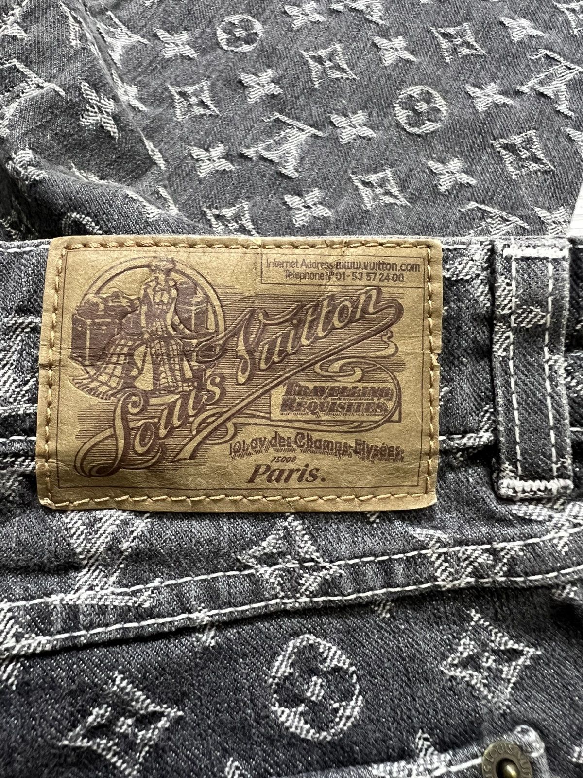 Louis Vuitton Louis Vuitton - Marc Jacobs - Jacquard Monogram Denim Jeans Size 28" / US 6 / IT 42 - 13 Thumbnail
