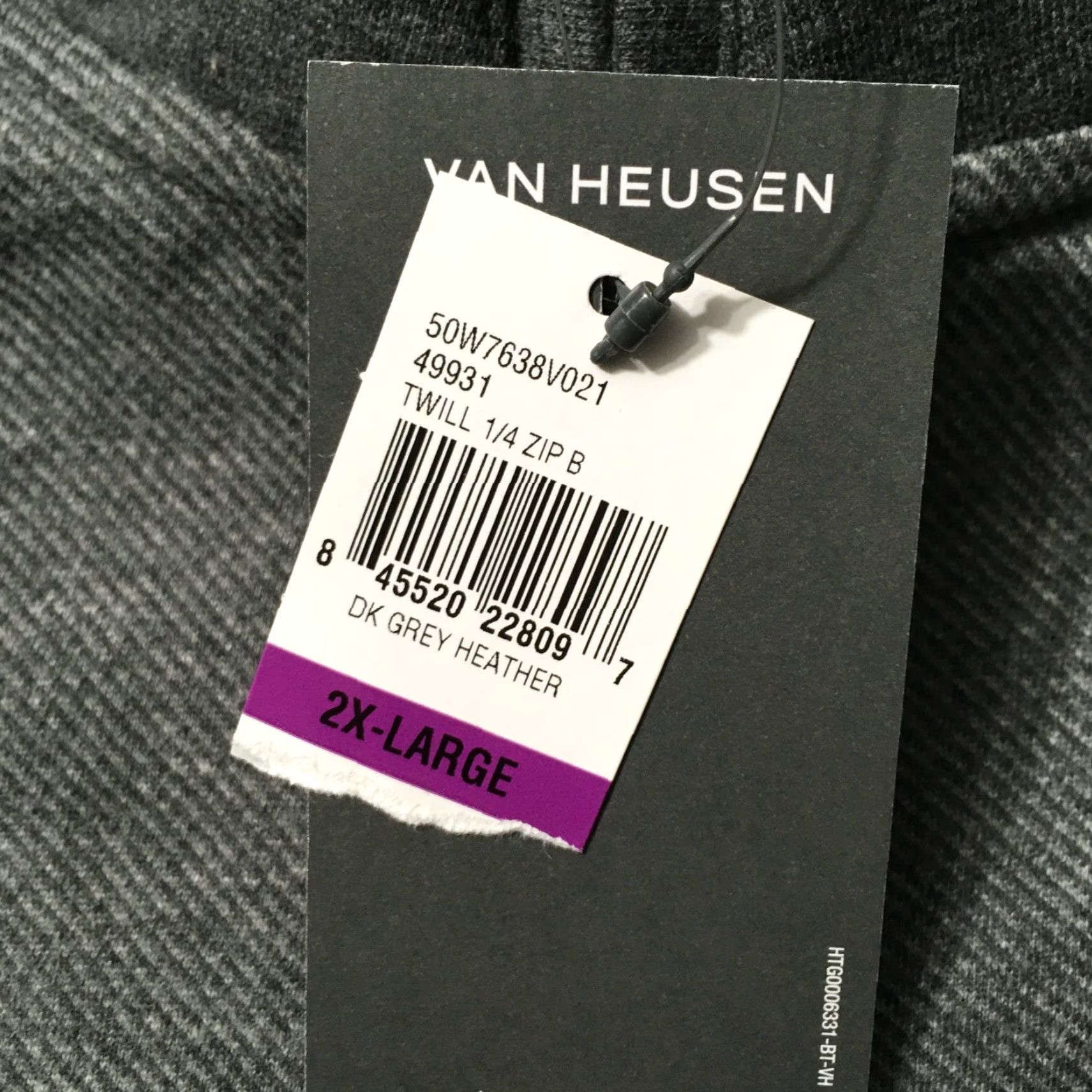 Van Heusen VINTAGE NWOT Van Heusen Mens 1/4 Zip Sweater XL Gray Heathered Mock Neck Size US XL / EU 56 / 4 - 2 Thumbnail
