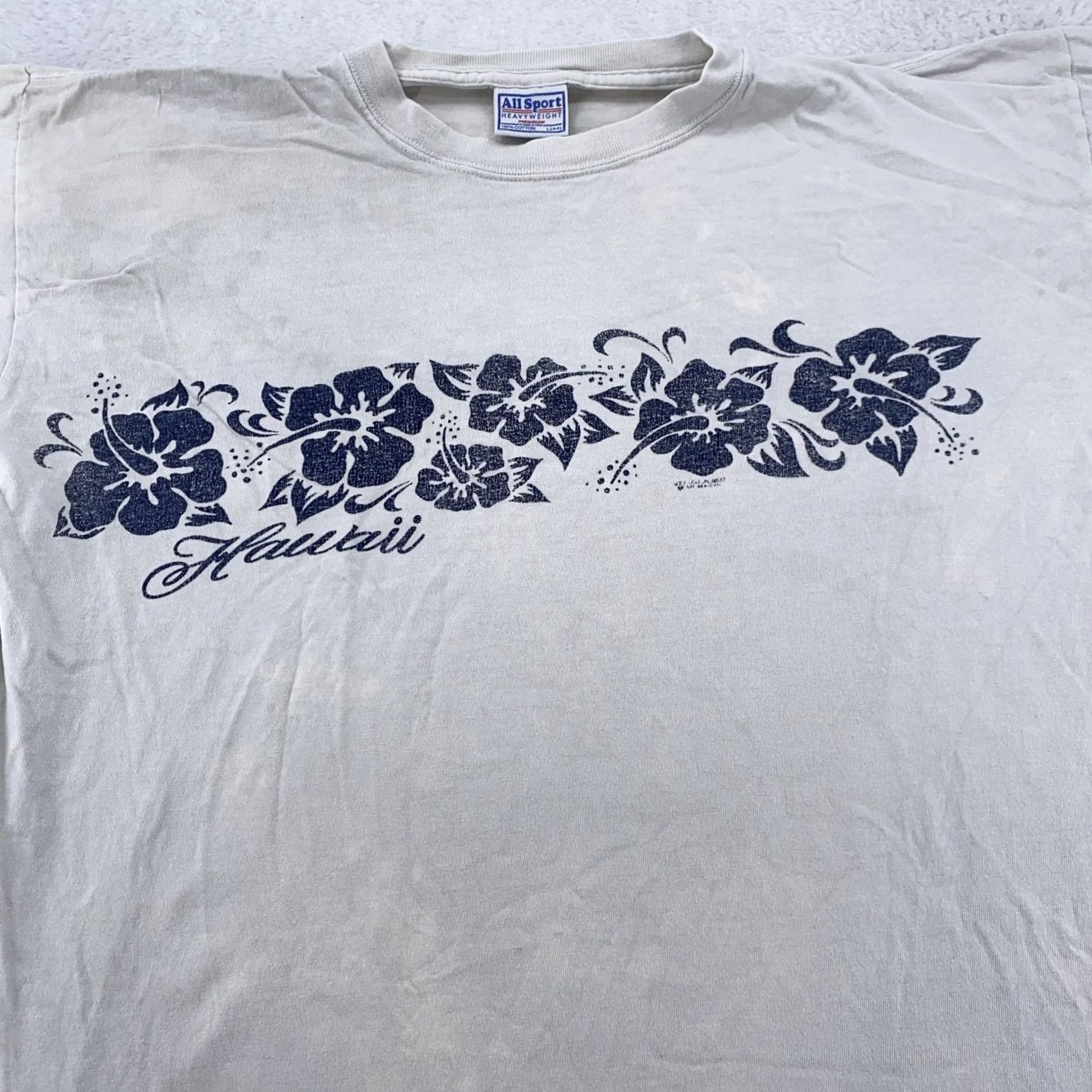 Vintage VINTAGE AllSport Hawaii Shirt Mens L White Floral 90s Cat Flower Surf Beach Cartoon Hawaii Mens Size US L / EU 52-54 / 3 - 2 Thumbnail