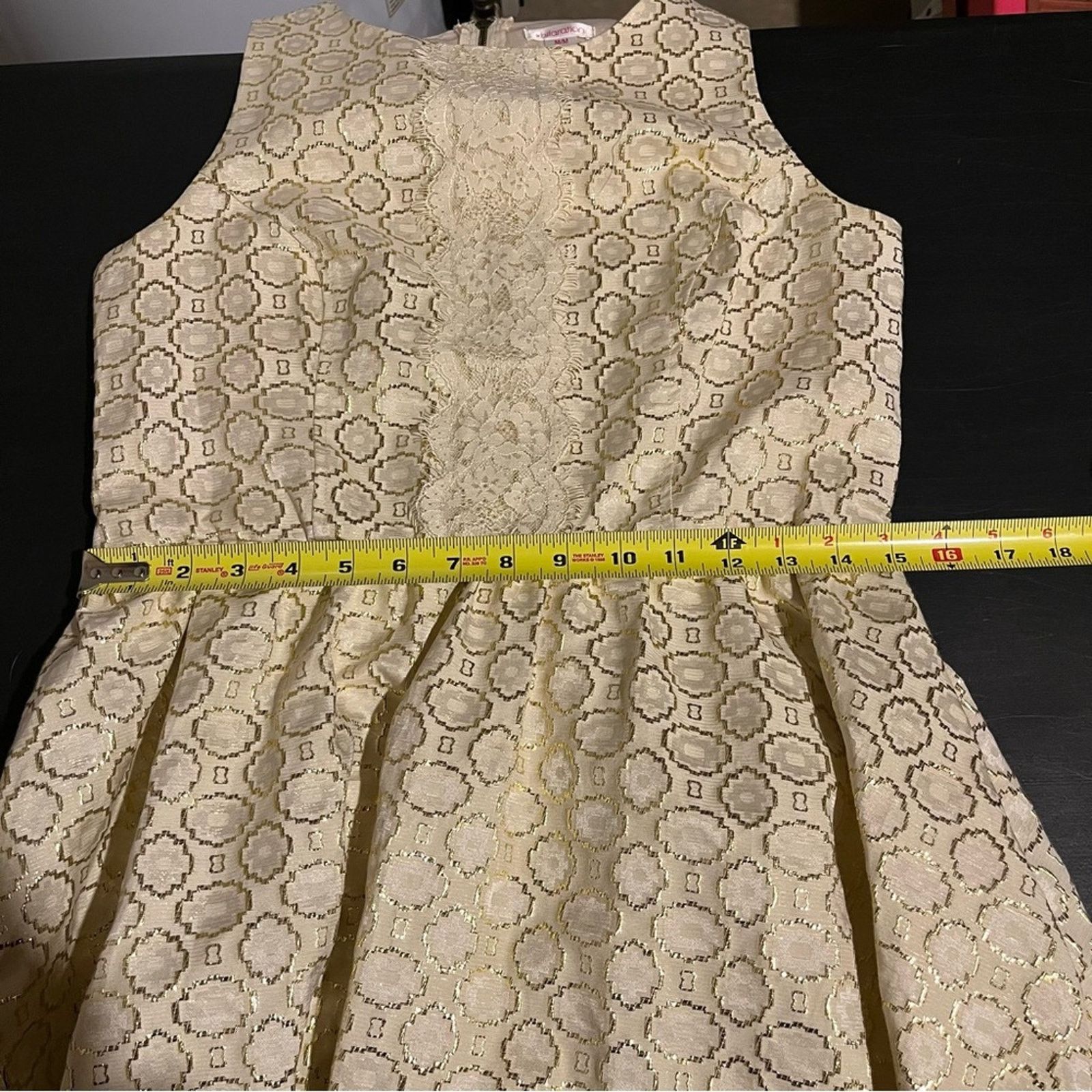 Other Xhilaration Brocade Fit & Flare Dress Metallic Floral sz M Size M / US 6-8 / IT 42-44 - 7 Thumbnail