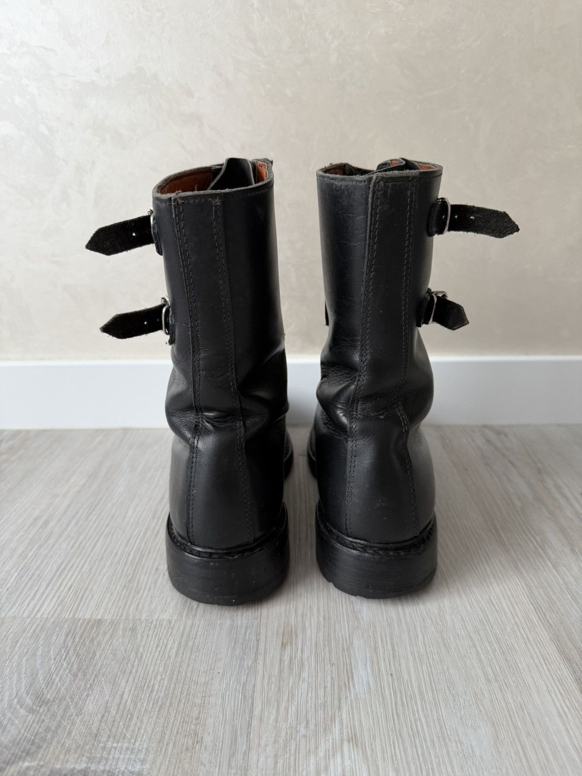 If Six Was Nine Double Buckle Black Moto Boots Red Wing Frye Guidi Inspired Size US 9.5 / EU 42-43 - 5 Thumbnail