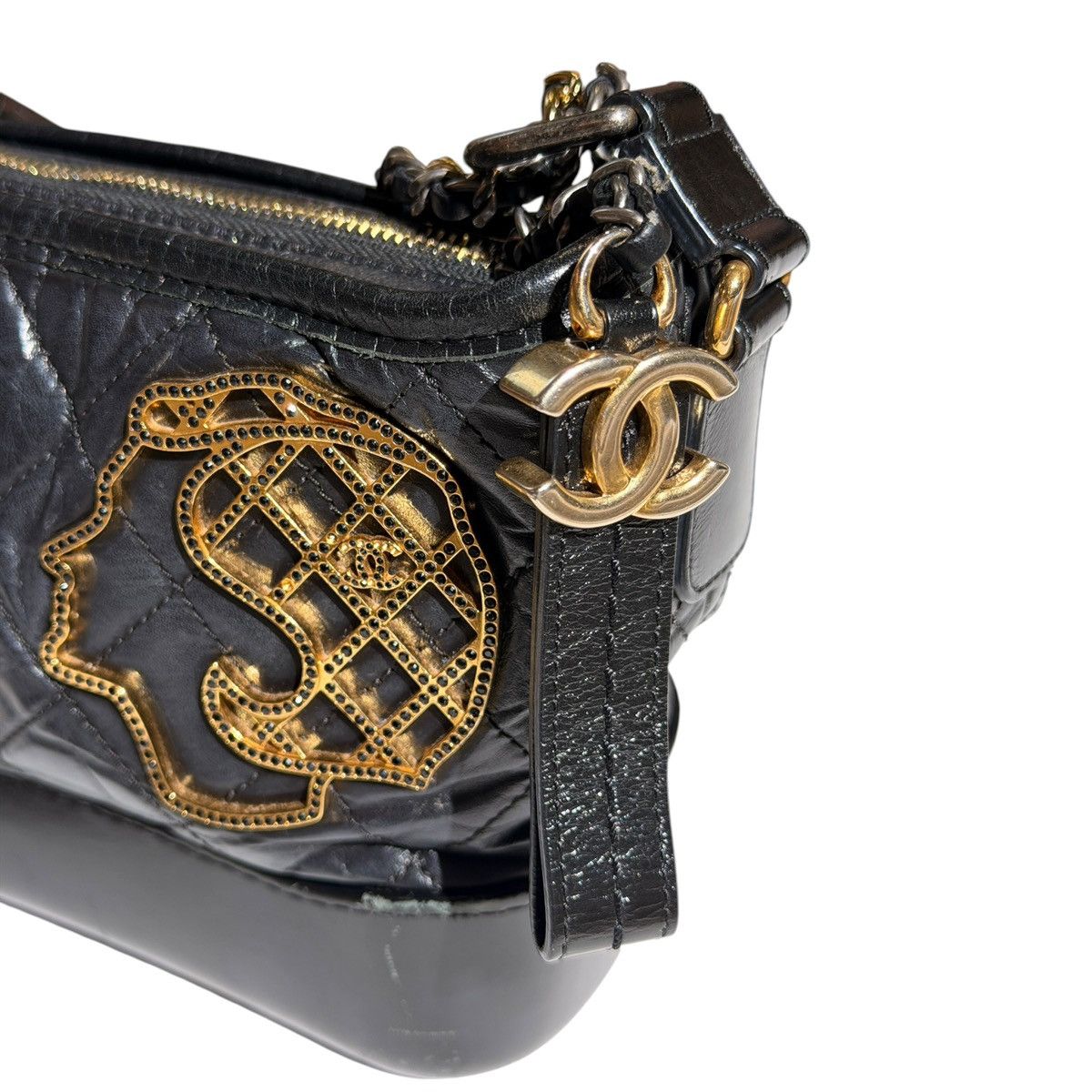 Chanel Gabrielle embellished quilted chainlink hobo Size ONE SIZE - 3 Thumbnail