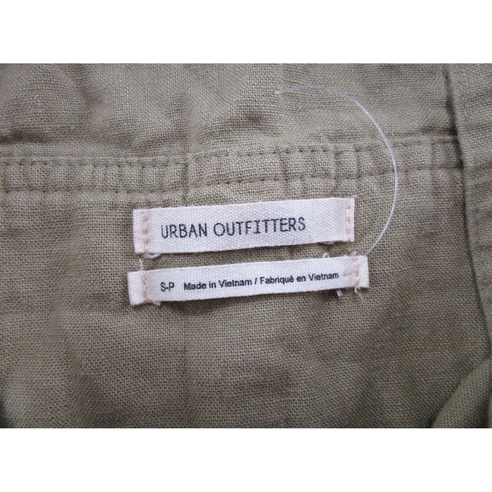 Urban Outfitters Urban Outfitters Boho Linen Blend Button-Front Shortalls Beige Size S Chic One-Piece Women Summer Bohemian Vintage: No Size 28" / US 6 / IT 42 - 4 Thumbnail