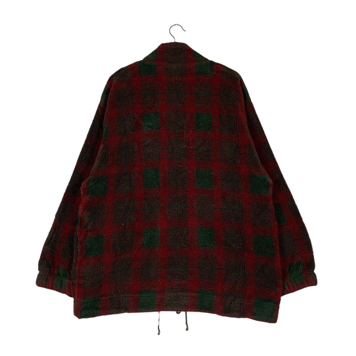 Lacoste LACOSTE Red Tartan Checked Fleece Jacket #1279-C58 Size US XL / EU 56 / 4 - 7 Thumbnail