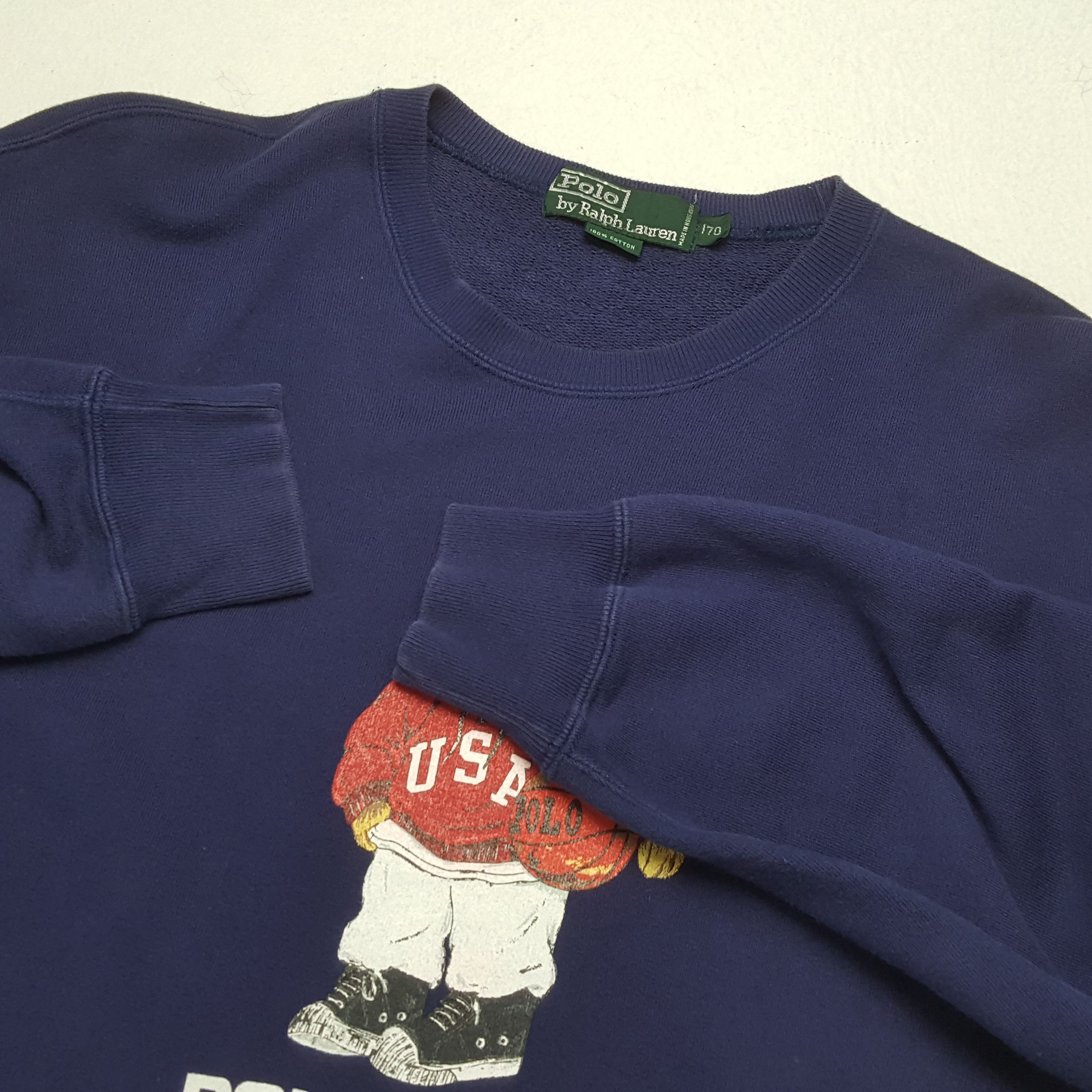 Polo Ralph Lauren × Vintage Vintage POLO BEAR by RALPH LAUREN Fashion Brand Sweatshirts Size US M / EU 48-50 / 2 - 9 Thumbnail