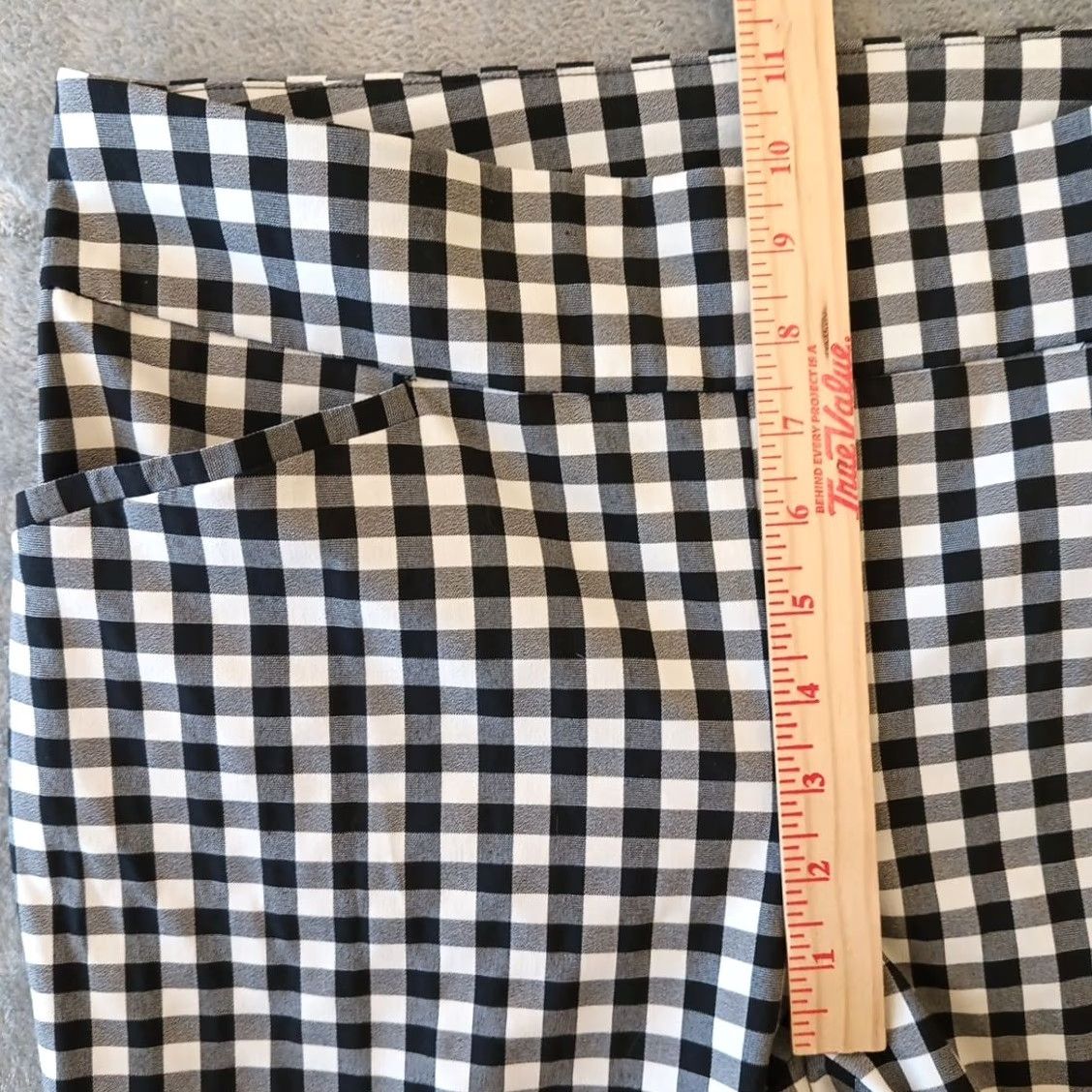 Vintage Chico's Pants Cropped Slimming Stretch Wide Waist 32in Black Plaid Women 0.5 Regular Straight Inseam 23.5in Size 25" / US 0 / IT 36 - 4 Thumbnail