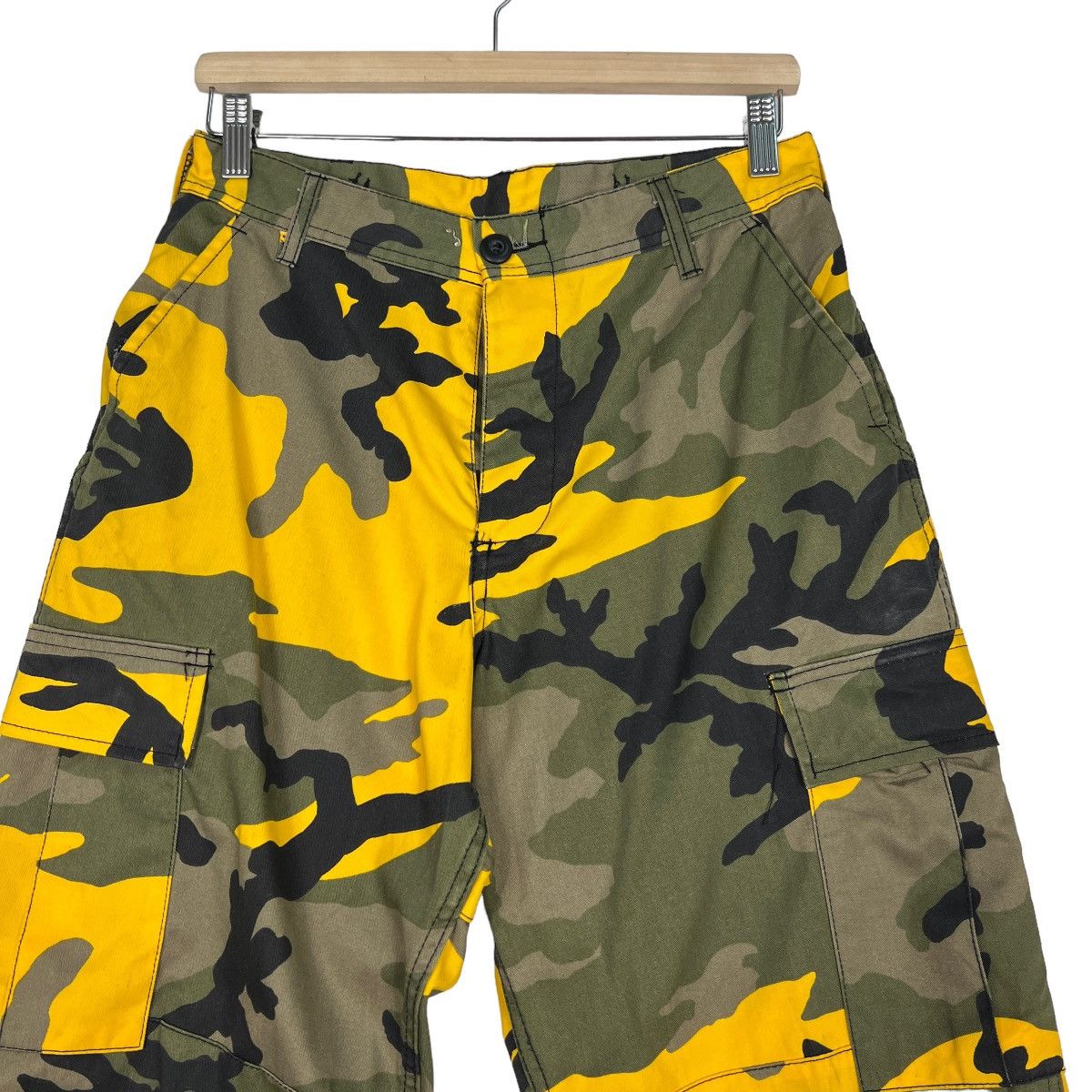 Japanese Brand 🔥 VINTAGE ROTHCO BDU CAMO FLASH CARGO PANTS Size US 29 - 4 Thumbnail