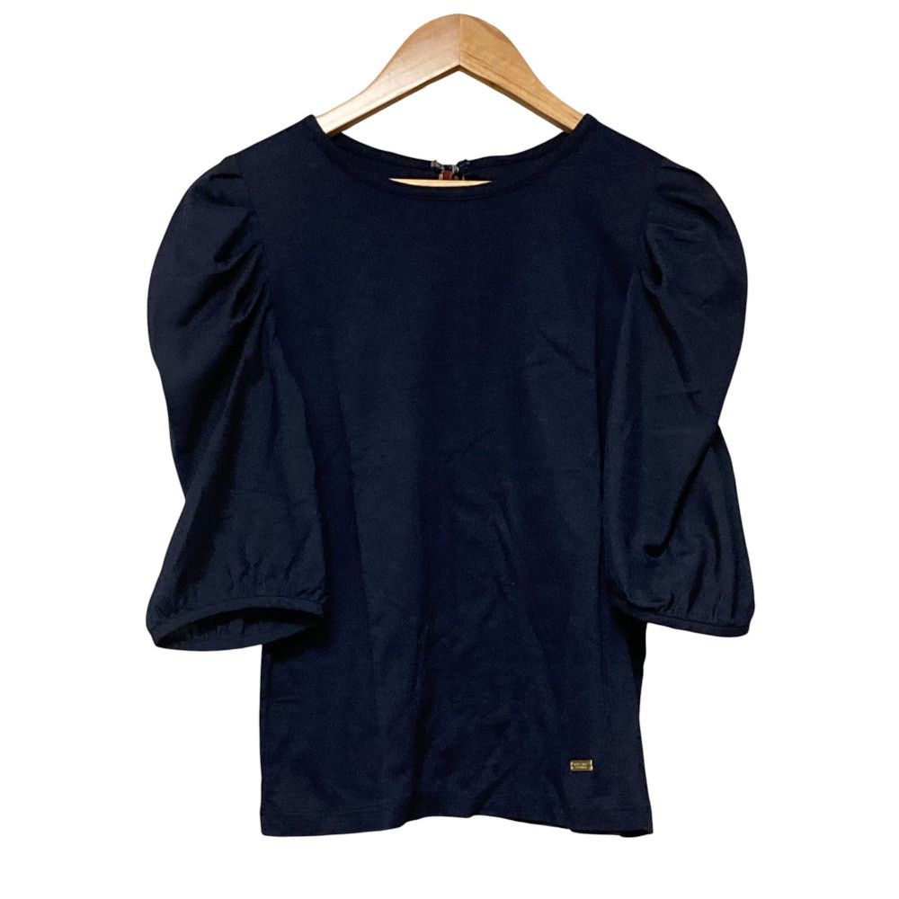Other BLUE LABEL CRESTBRIDGE Sheer Puff Sleeve Back Ribbon Blouse Cotton Tops DUTY FREE for USA