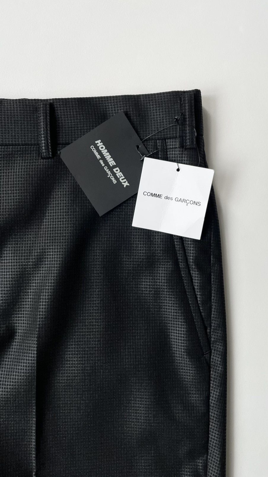 Comme des Garcons S/S 15 Black ‘Shimmer Grid Check’ Trousers Size US 34 / EU 50 - 5 Thumbnail