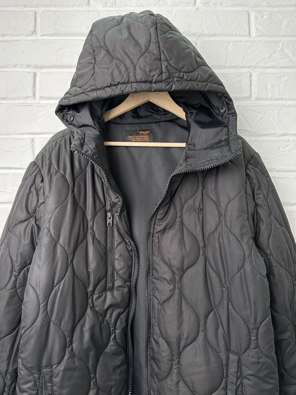 Schott SCHOTT Reversible Multipocket Quilted Hooded Jacket Size US XXL / EU 58 / 5 - 14 Thumbnail