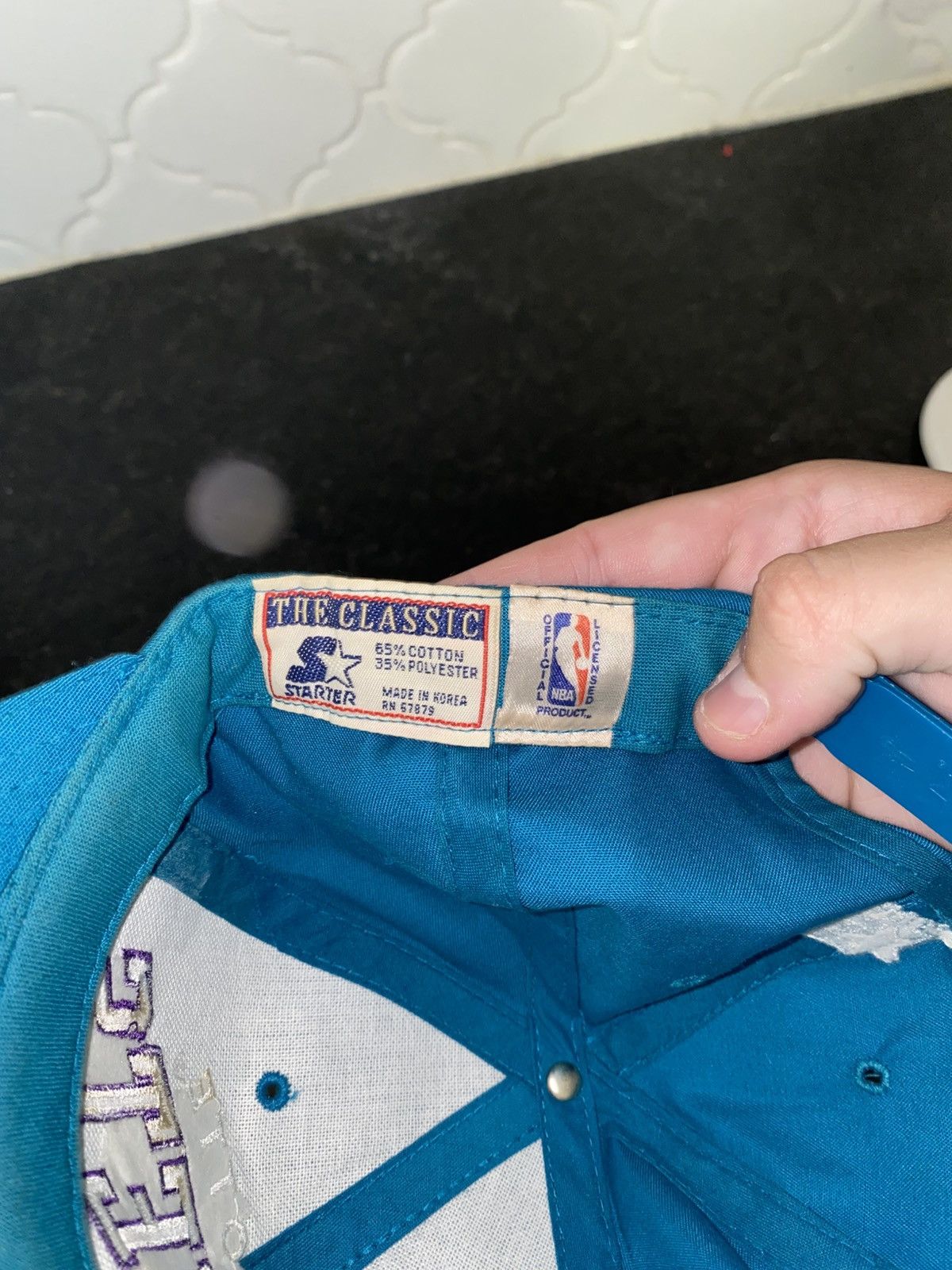 Starter Vintage 90s Starter Charlotte Hornets spell-out snapback Size ONE SIZE - 4 Thumbnail