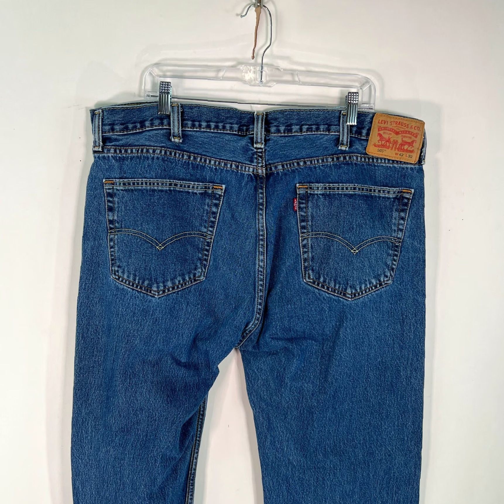 Levi's Levi's 505 Jeans Men Straight Denim Blue Mid Rise 40X32 Casual Pockets Stretch 5-Pocket Regular Size Type Regular Mens Size US 40 / EU 56 - 4 Thumbnail