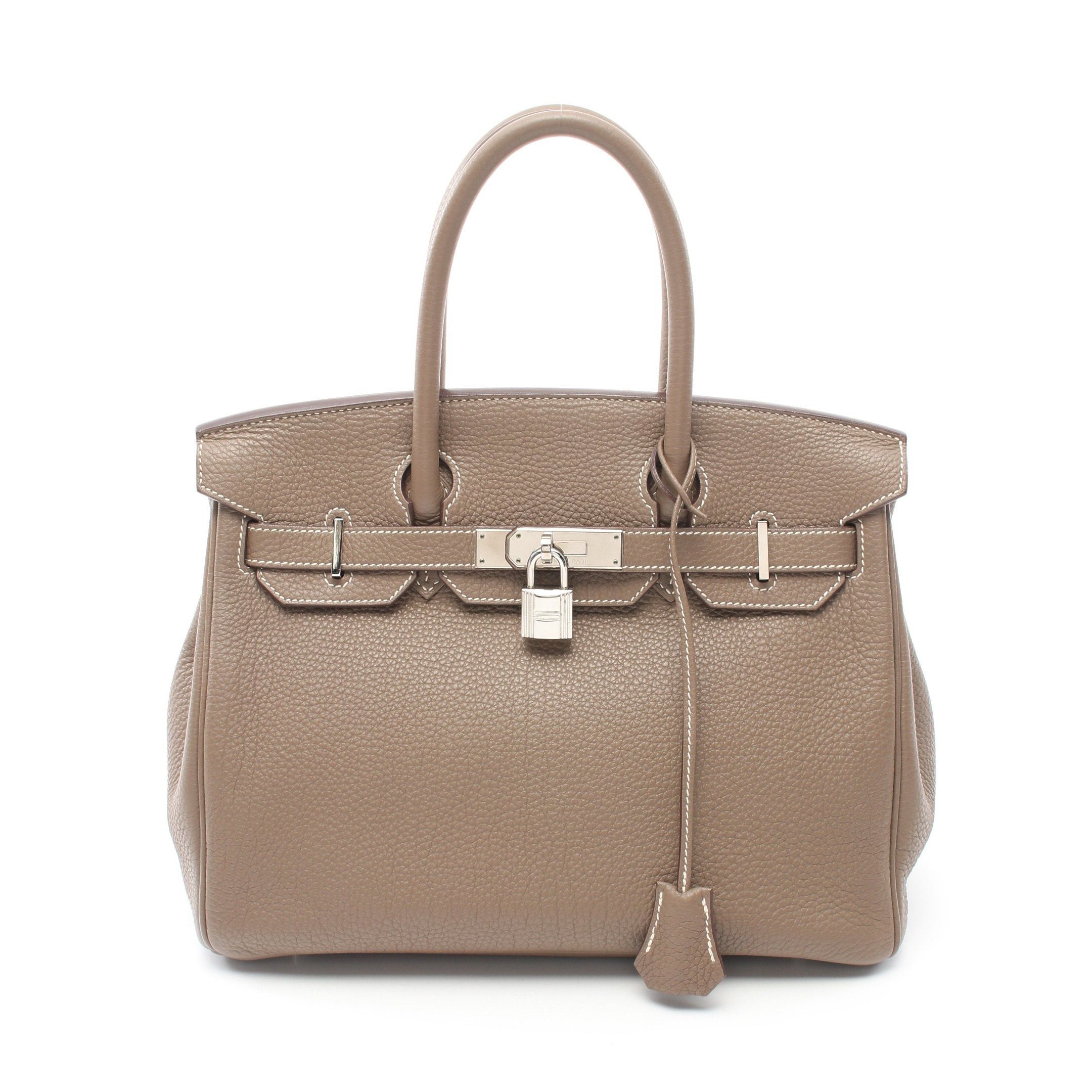 Hermes Hermes Birkin 30 Étoupe Handbag Togo Gray Brown Silver Hardware □O Stamp Size ONE SIZE - 1 Thumbnail