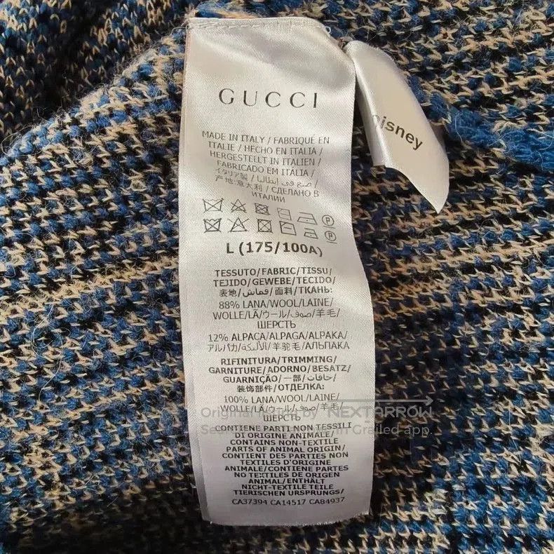 Gucci Gucci x Disney Blue Logo Cardigan. Size US L / EU 52-54 / 3 - 4 Thumbnail