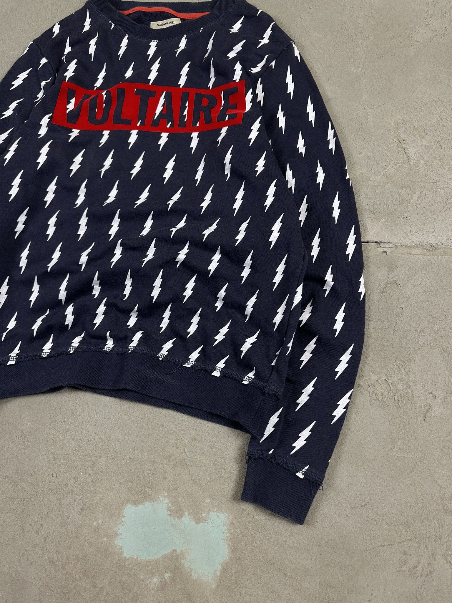 Zadig & Voltaire Zadig & Voltaire Lightning Pattern Logo Sweatshirt Crewneck Size US S / EU 44-46 / 1 - 4 Thumbnail