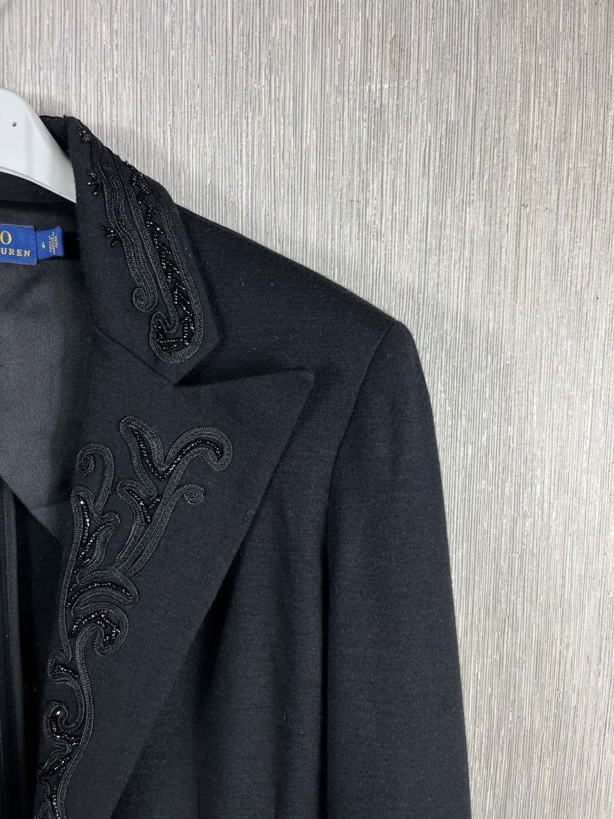Polo Ralph Lauren × Ralph Lauren Polo Ralph Lauren wool beaded blazer jacket decorated collar Size S / US 4 / IT 40 - 4 Thumbnail