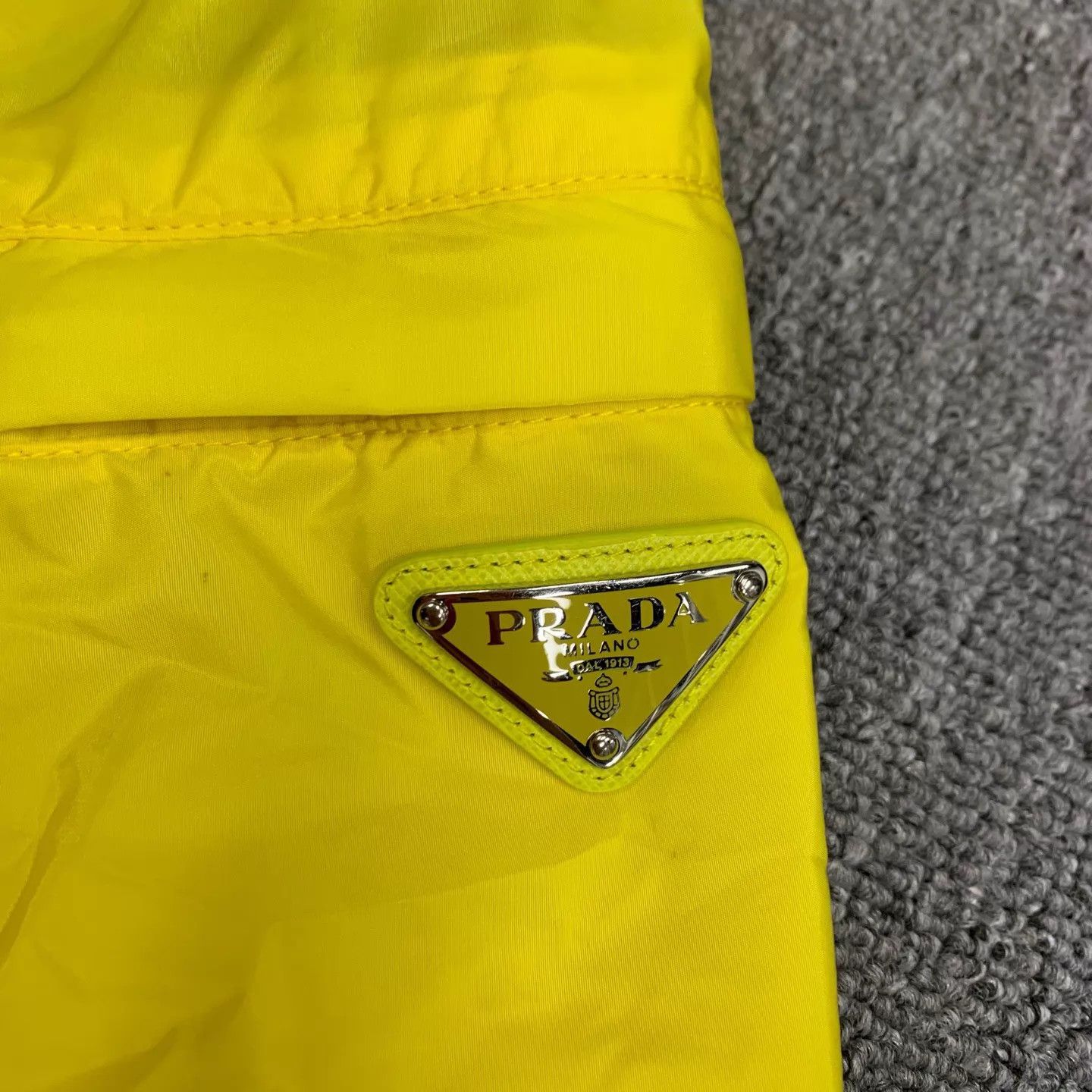 Prada Prada Yellow Triangle Logo Nylon Jacket 54 98 New Size US L / EU 52-54 / 3 - 7 Thumbnail