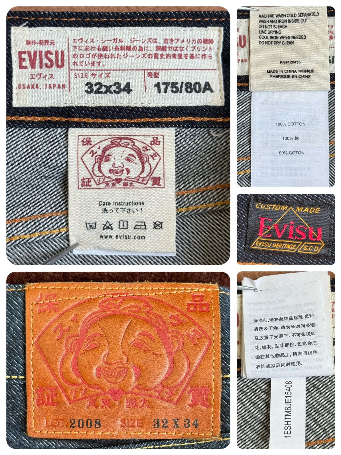 Evisu EVISU little daicock style denim jeans！size：32x34 Size US 32 / EU 48 - 3 Thumbnail