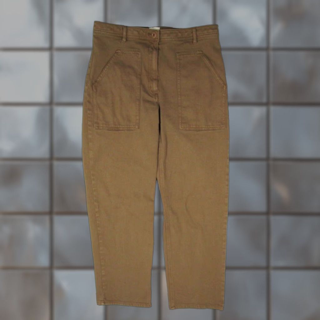 Vintage Wilfred Free Womens High Waisted Brown Canvas Utility Pants 31x30 Classic Fit Size 32" / US 10 / IT 46 - 1 Thumbnail