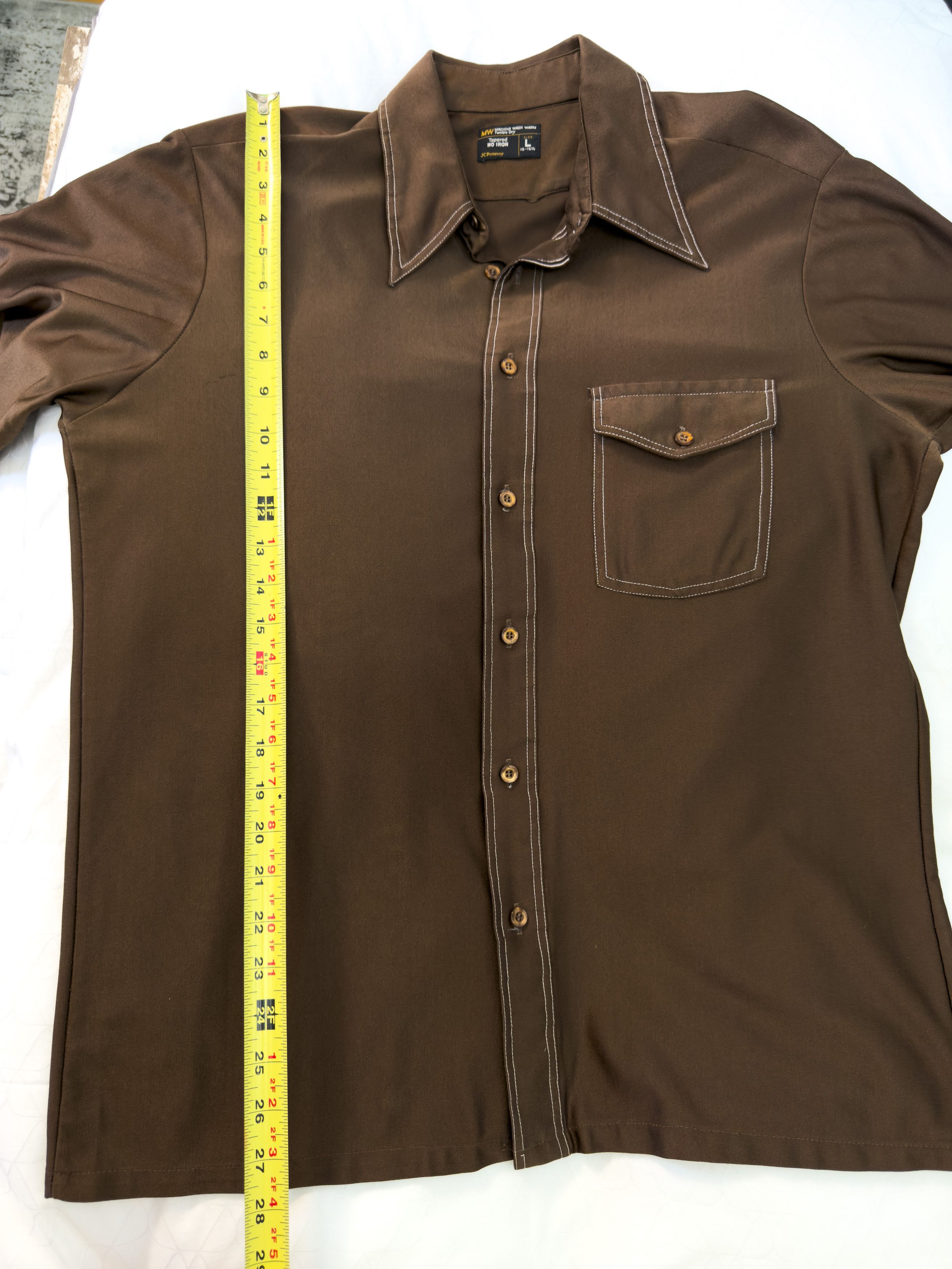 JCPenney Vintage JCPenney Button Up Shirt Contrast Stitching Size US L / EU 52-54 / 3 - 8 Thumbnail