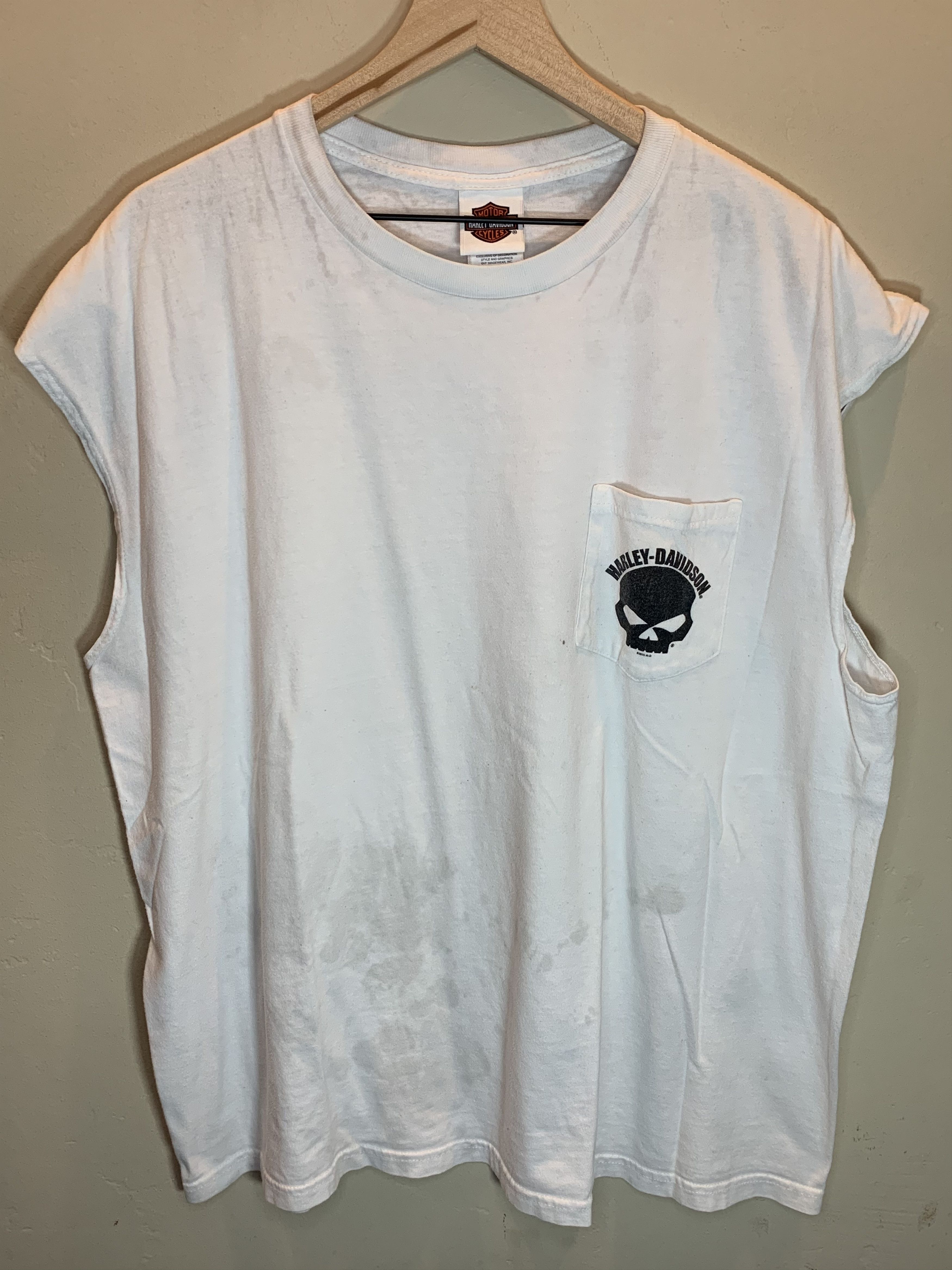 Harley Davidson *RARE* Harley Davidson Skull Pocket Sonoma County Tank Top Size US XXL / EU 58 / 5 - 1 Thumbnail